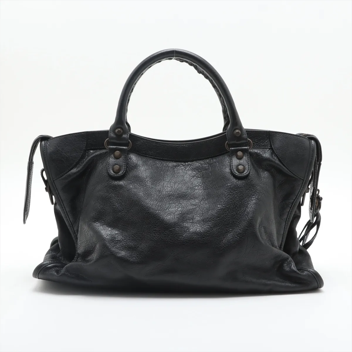 The City Leather 2WAY Handbag Black 115748 with Mirror — view 2