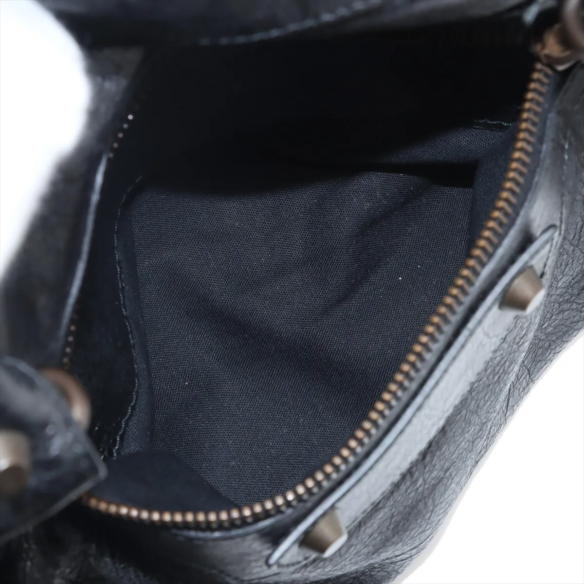 The City Leather 2WAY Handbag Black 115748 with Mirror — view 12