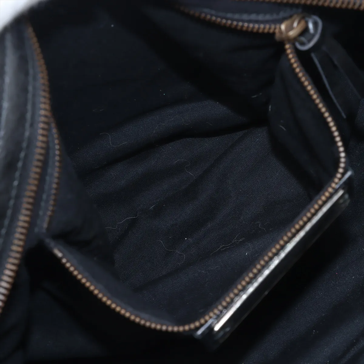 The City Leather 2WAY Handbag Black 115748 with Mirror — view 9