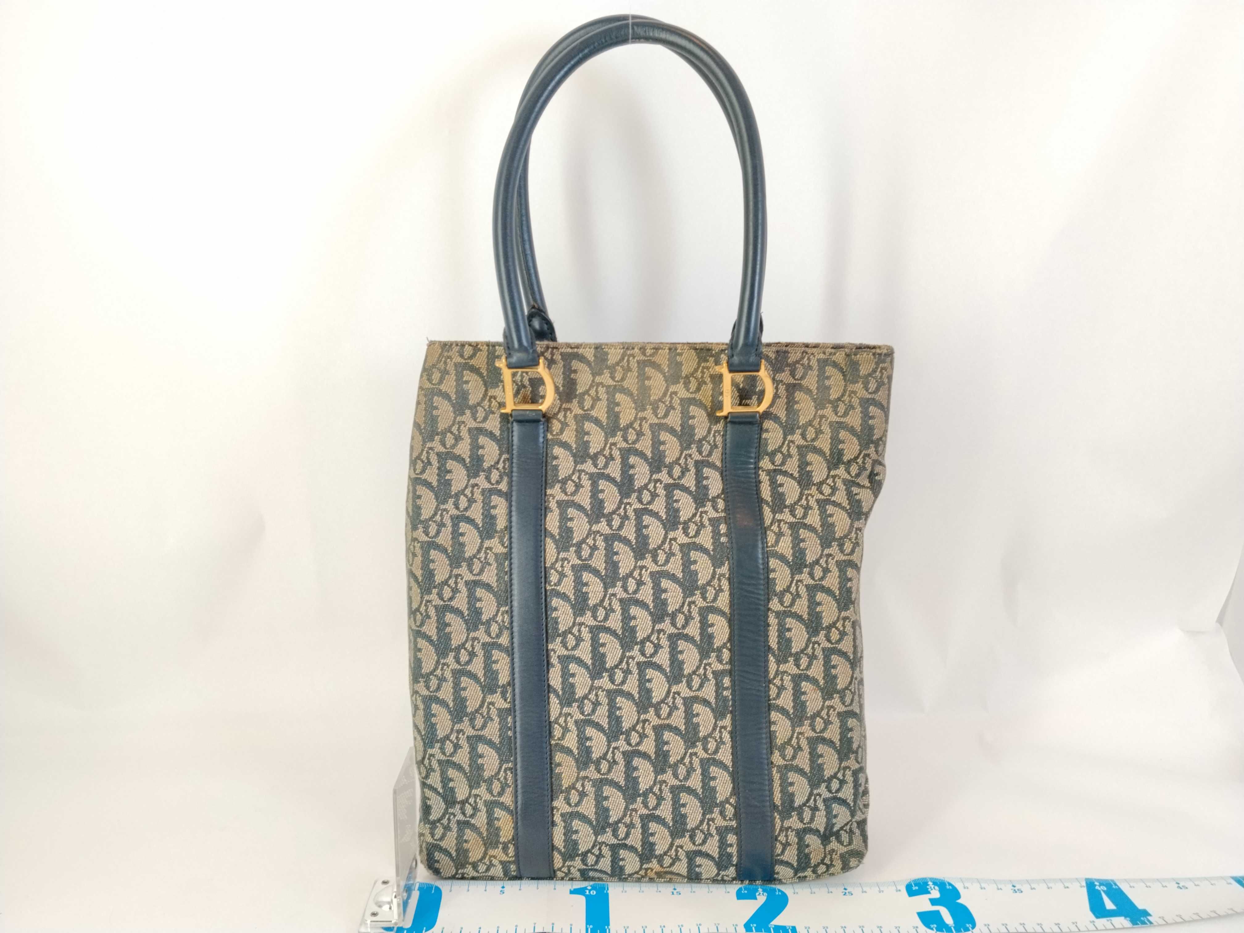 Trotter Tote Bag, Gray/Navy, W27cm — view 2