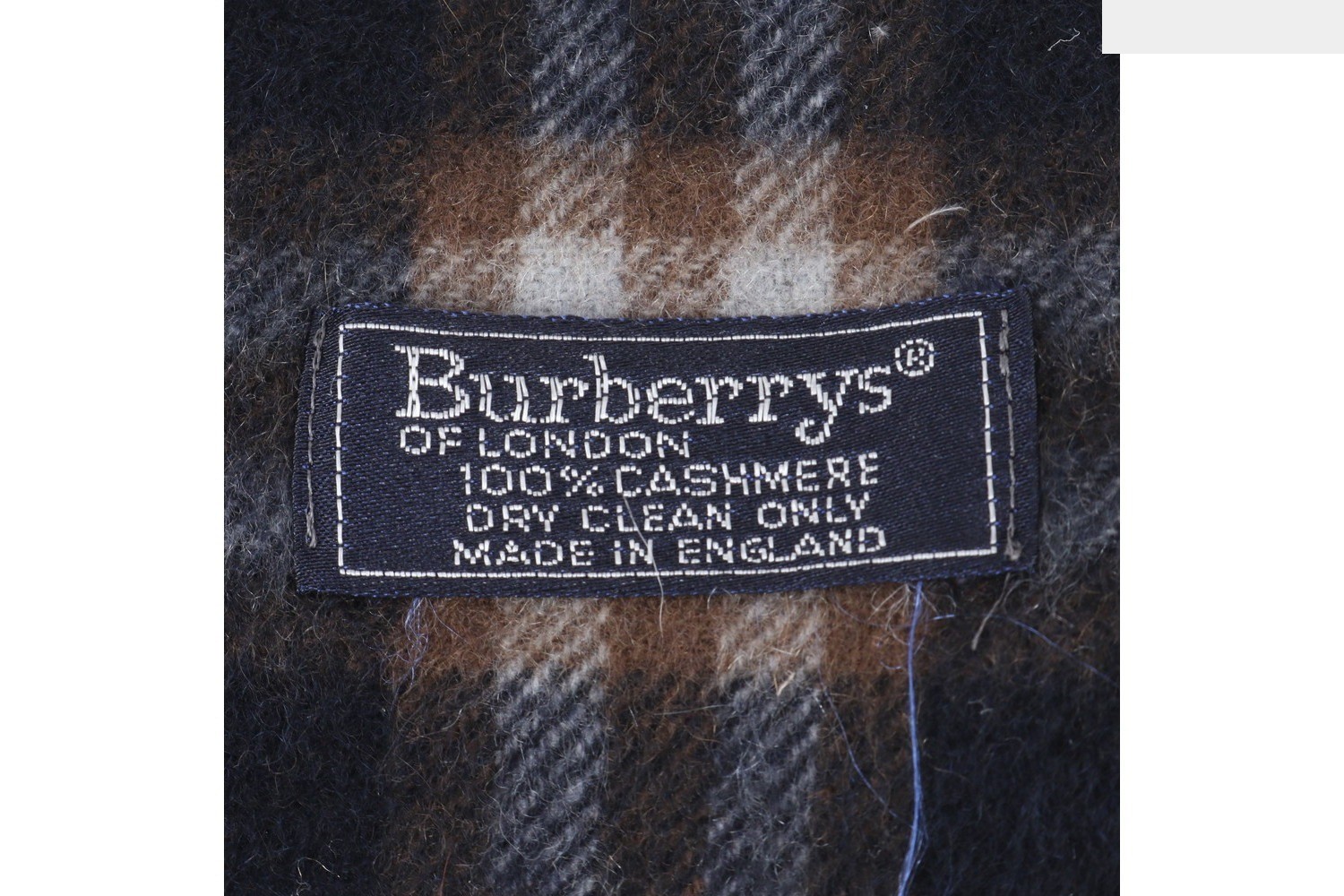 Tag attached, 100% cashmere, Nova Check pattern scarf. — view 3