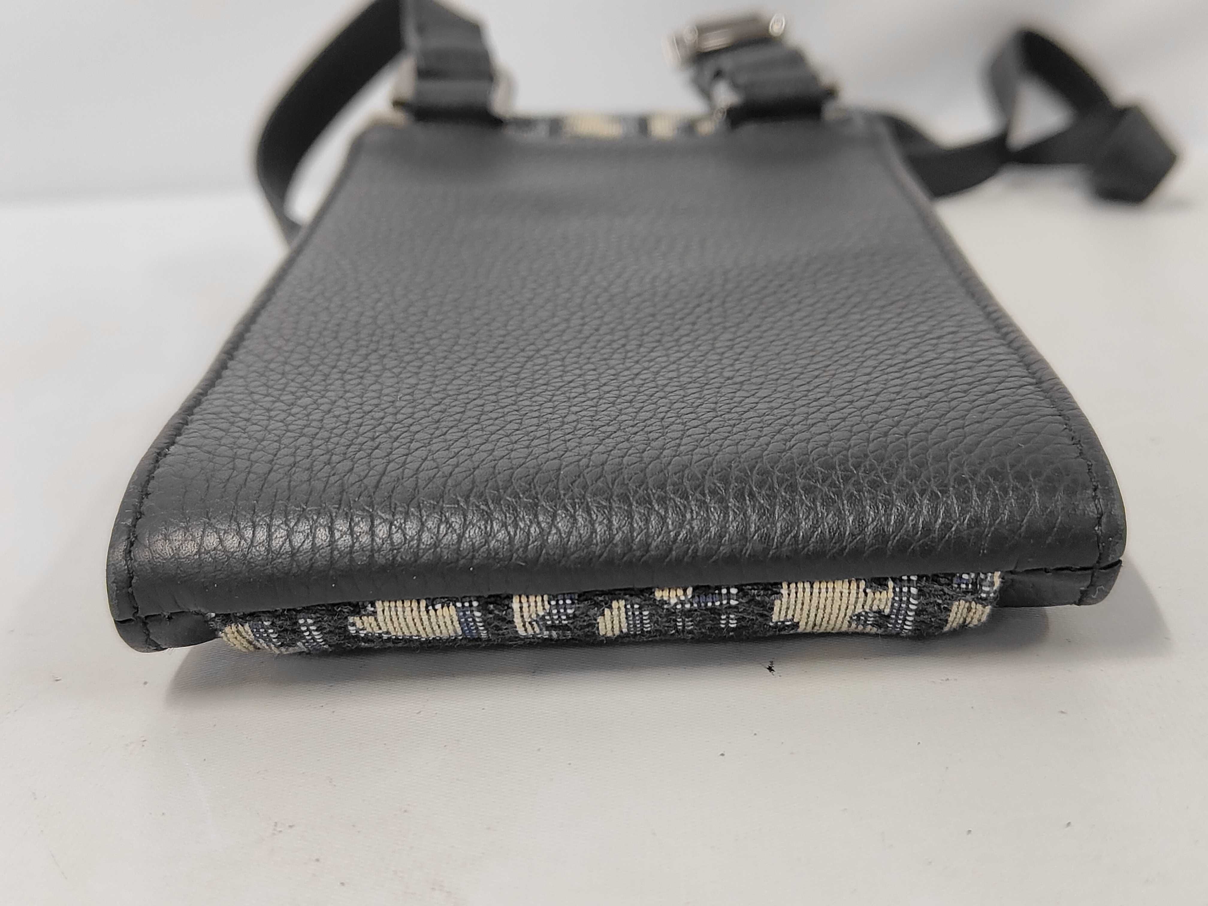 Oblique Canvas Leather Shoulder Bag — view 3
