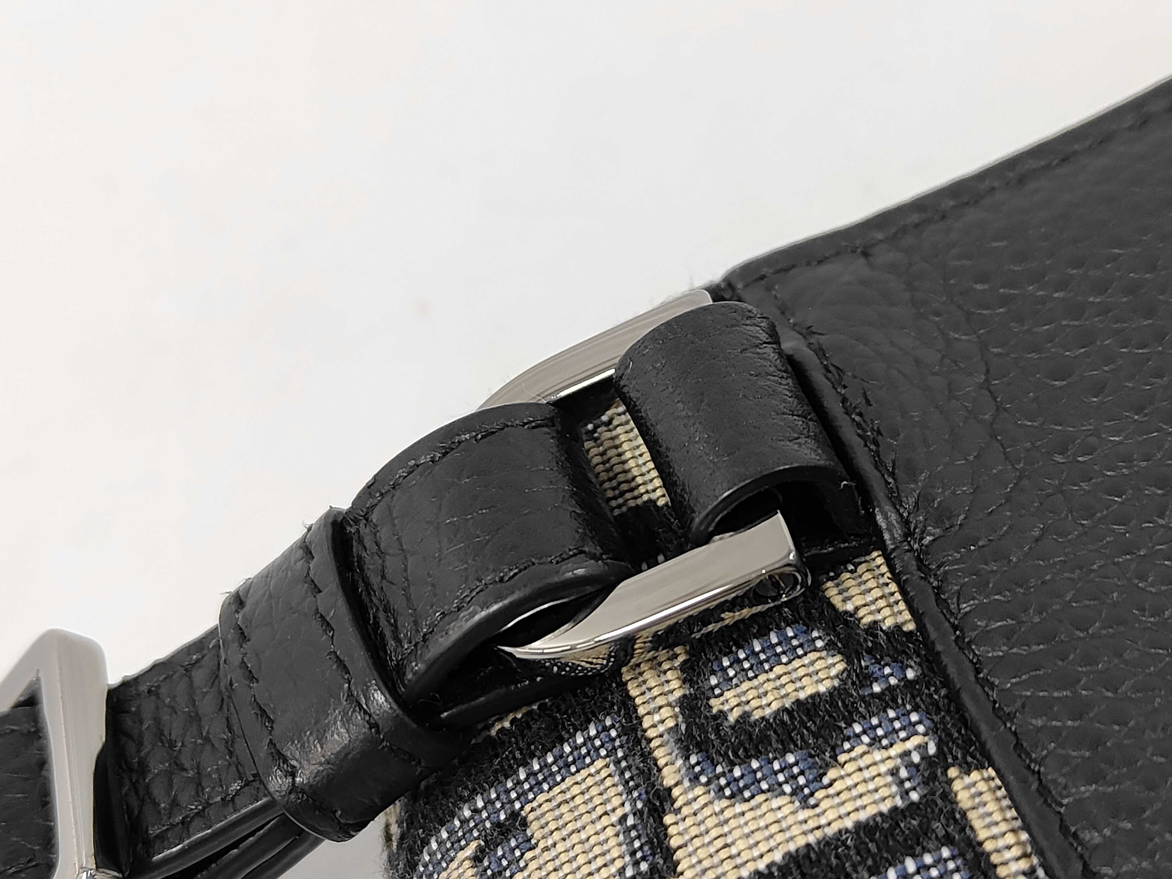 Oblique Canvas Leather Shoulder Bag — view 6