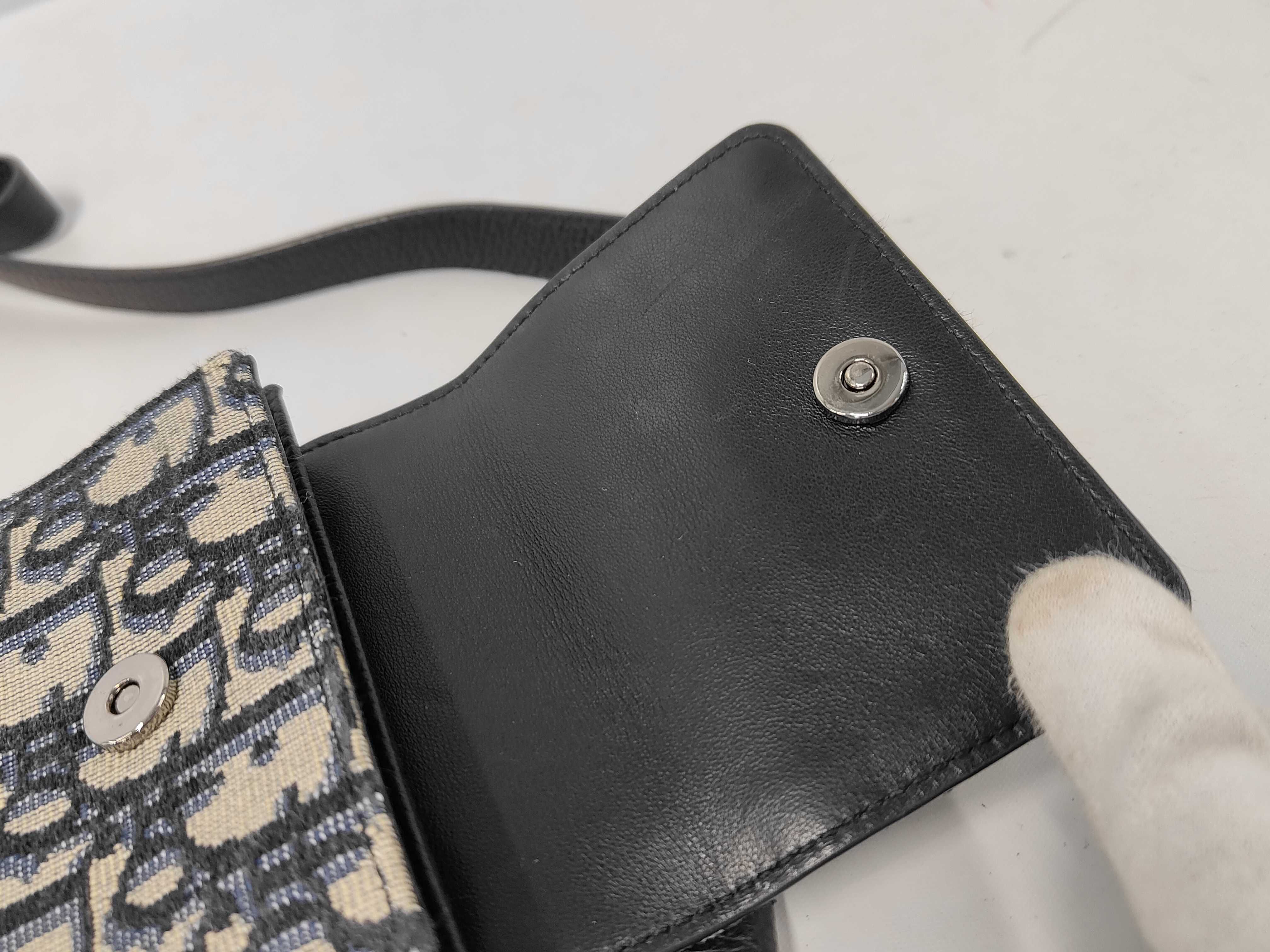 Oblique Canvas Leather Shoulder Bag — view 8