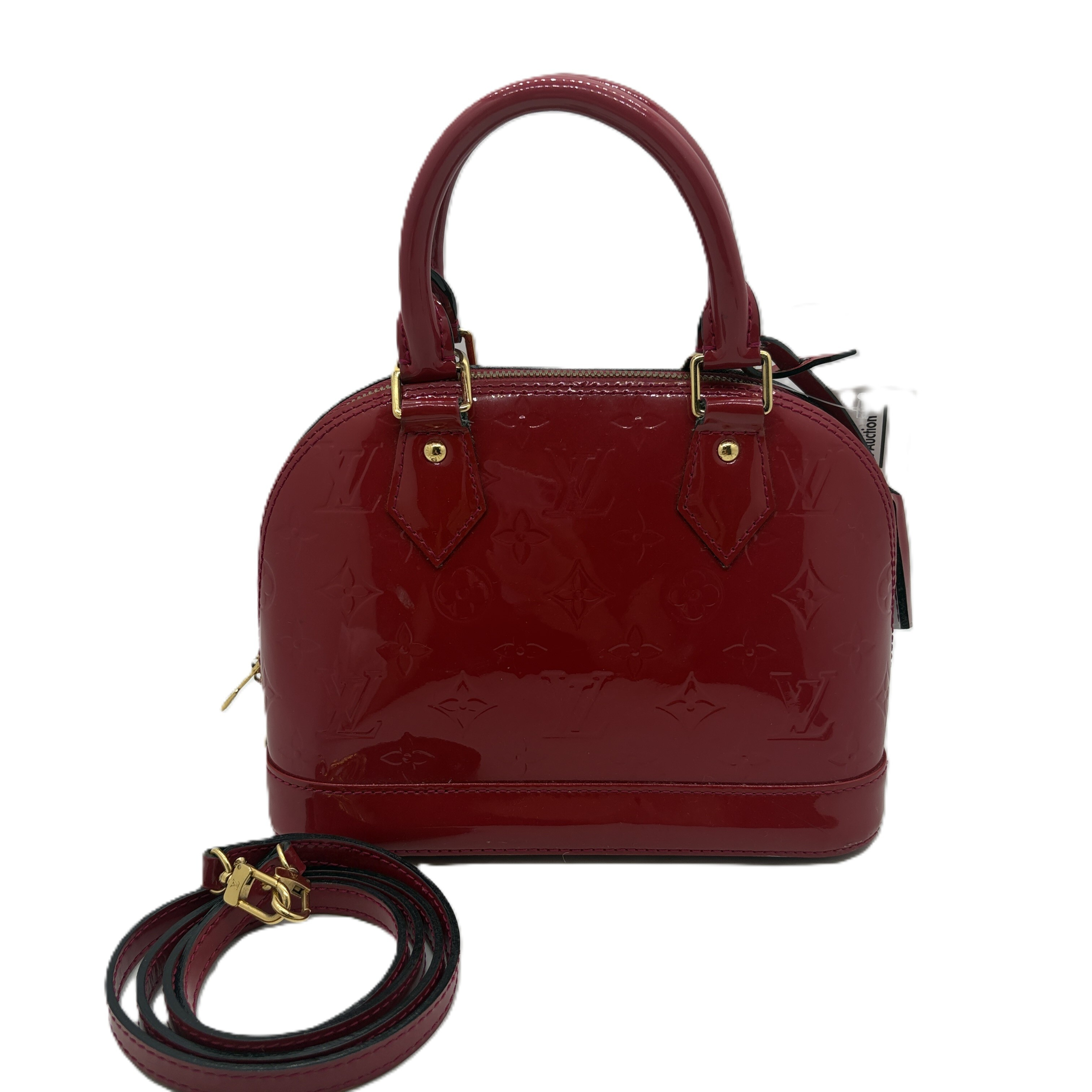 Alma PM Monogram Vernis Red Handbag — view 2