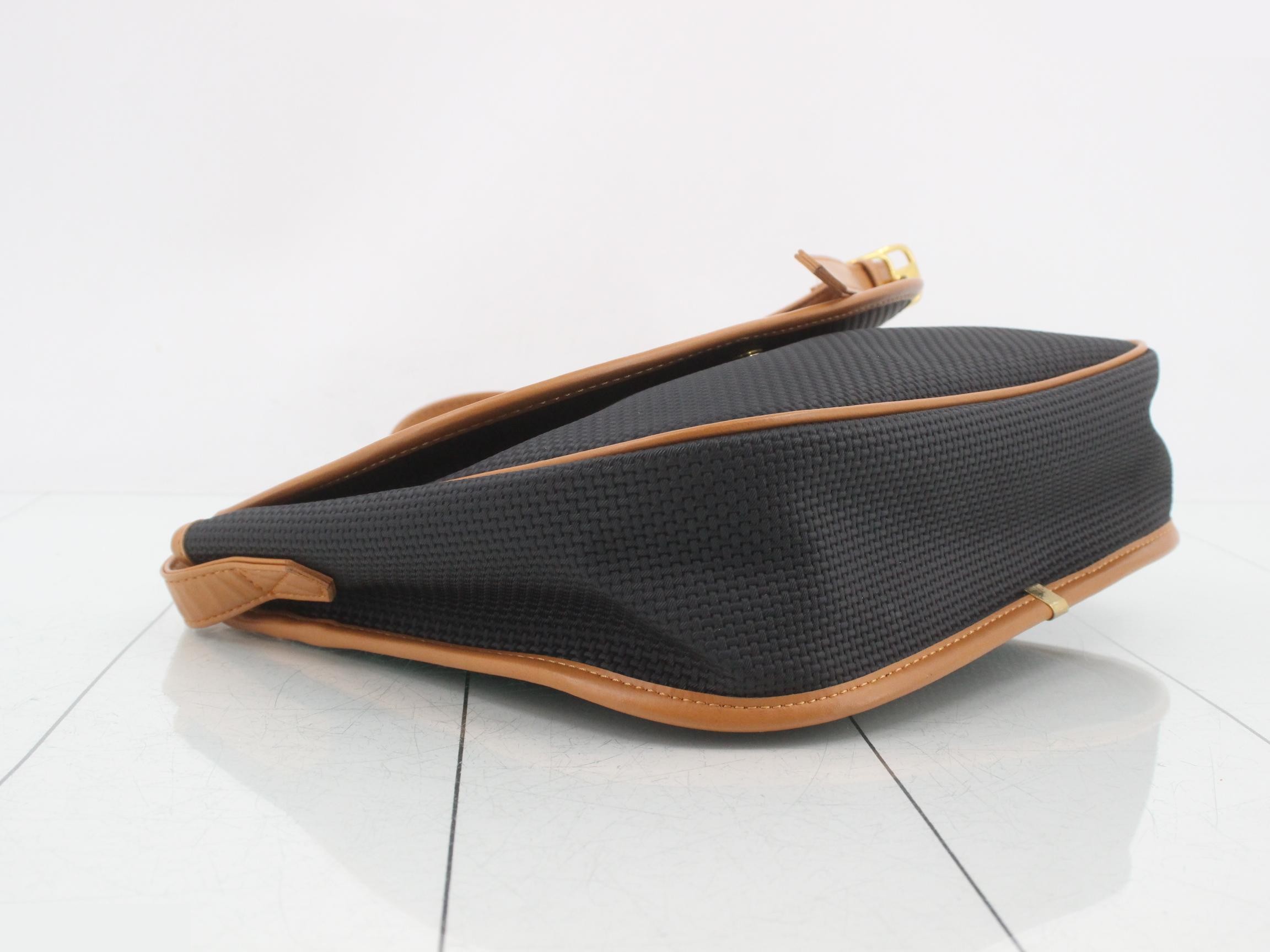 Shoulder Bag, Brown/Black Leather — view 5