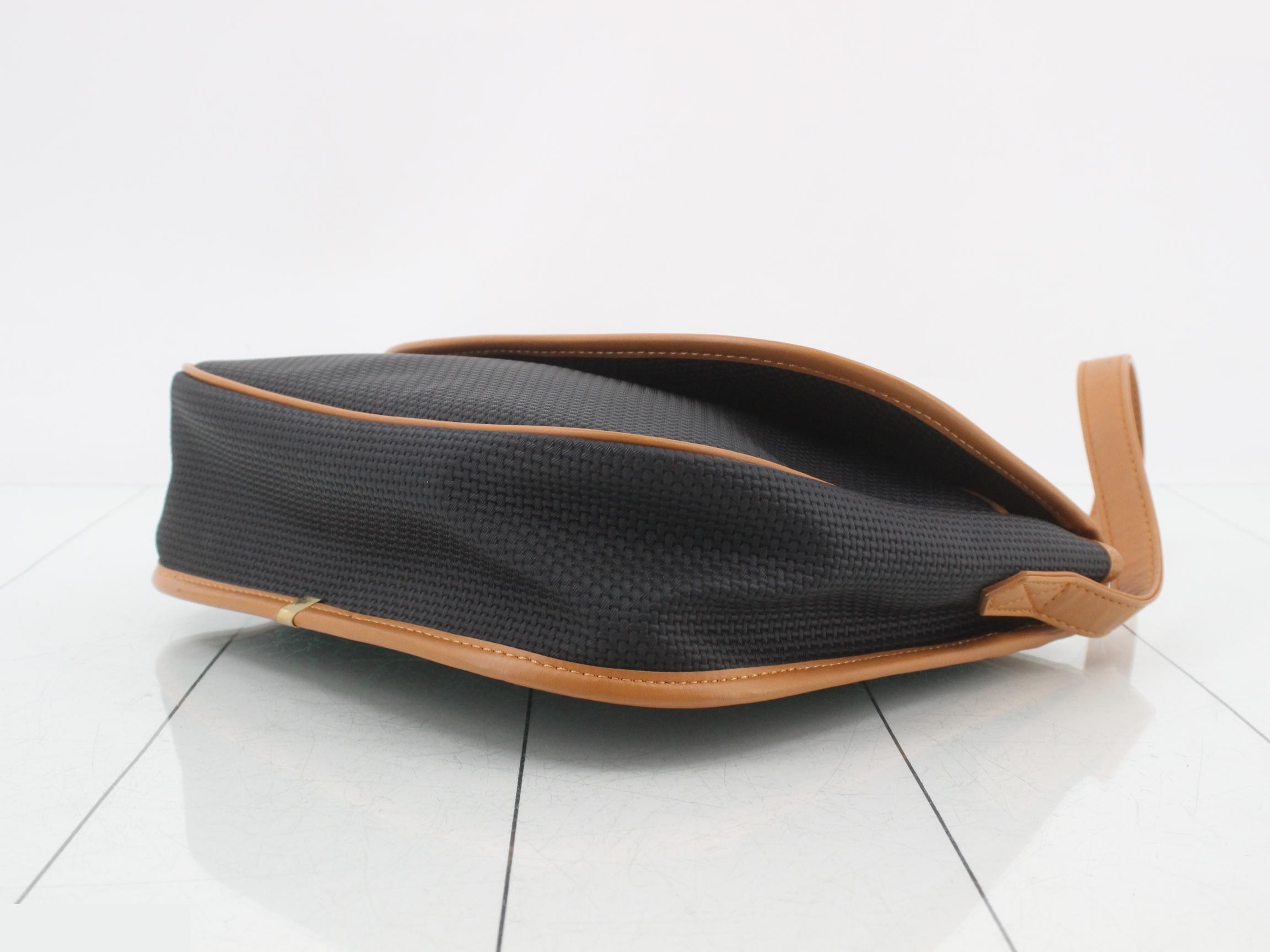 Shoulder Bag, Brown/Black Leather — view 6