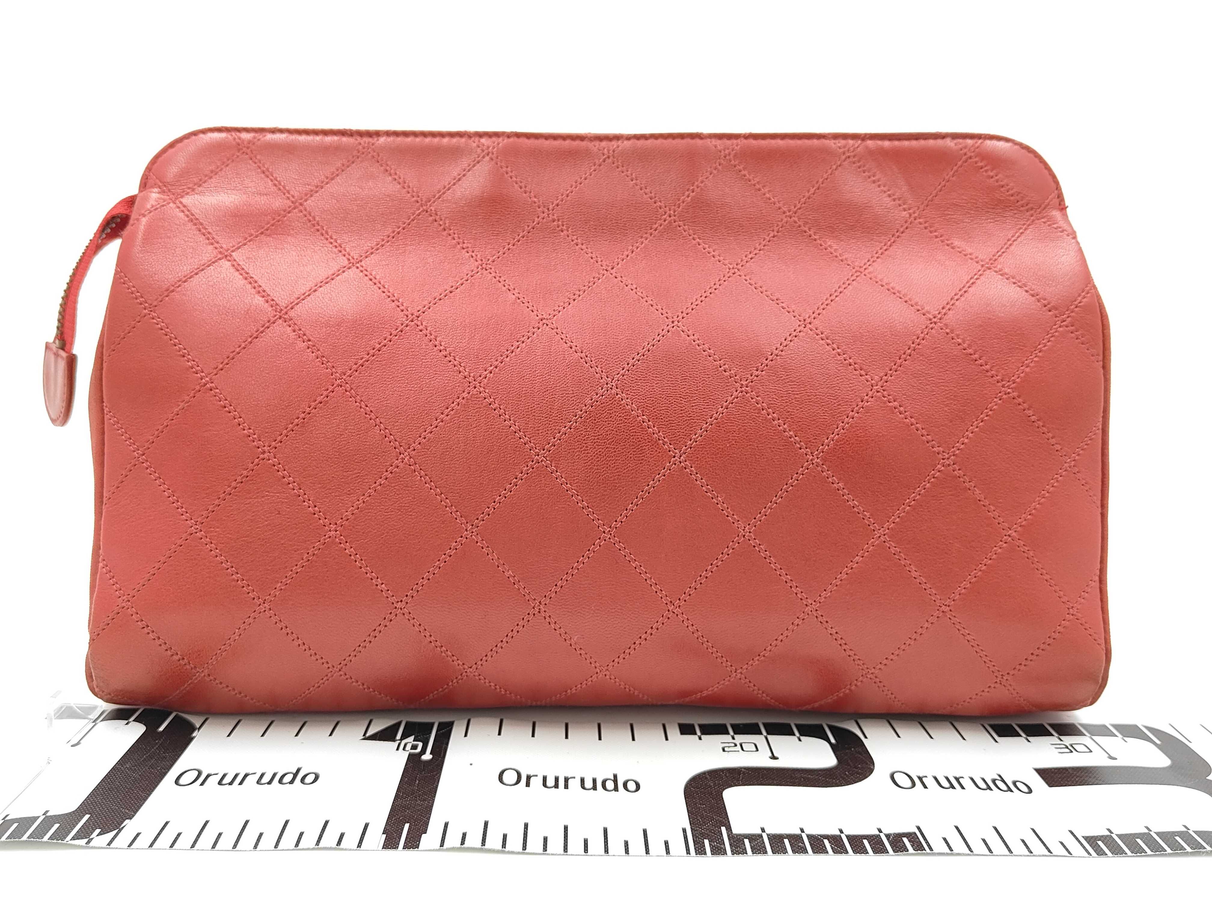 Matelassé Clutch Bag, Lambskin, Gold Hardware, Red, 0937925 Clutch Bag — view 2