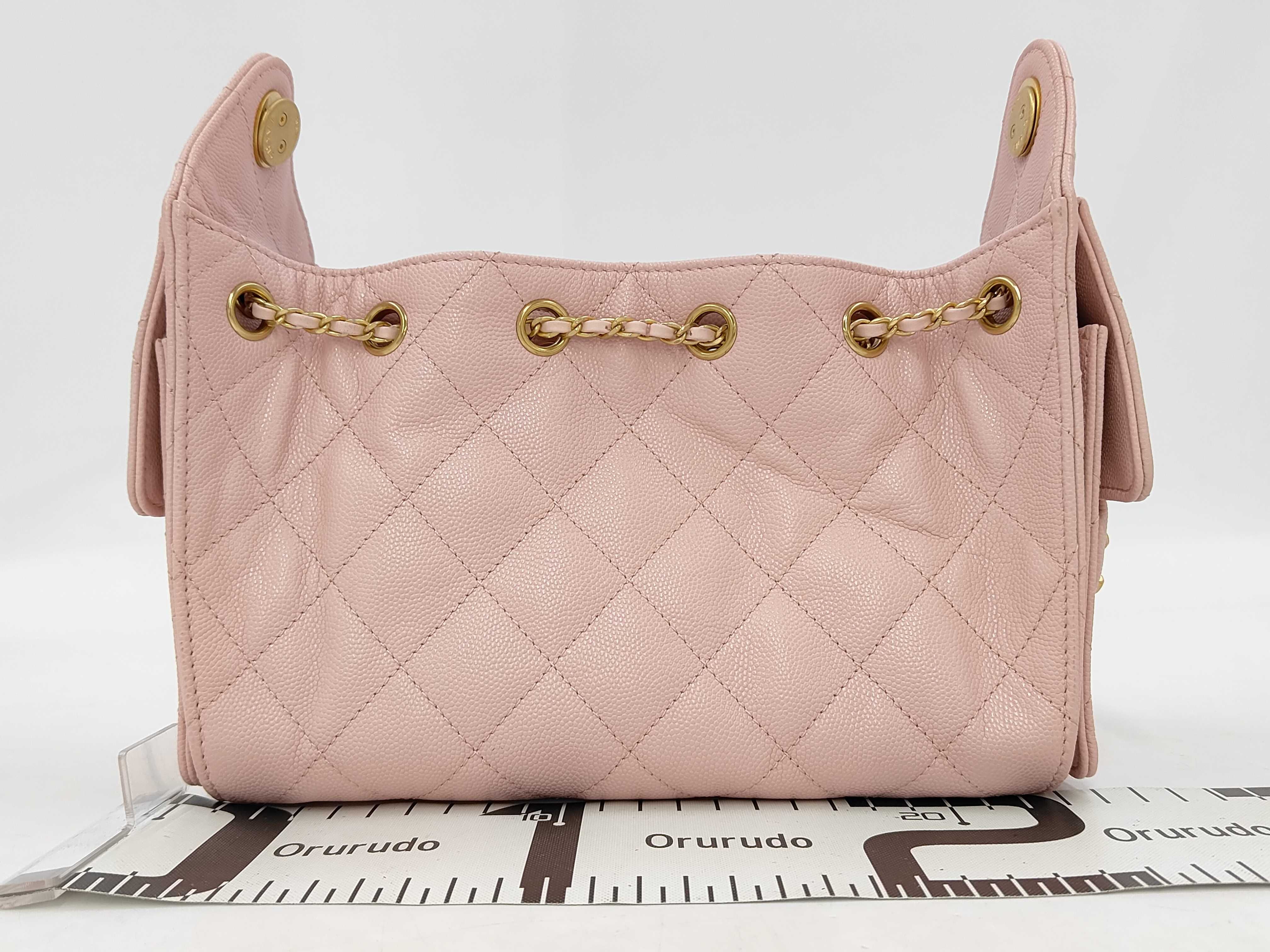 Caviar Skin 25 Mini Pink Shoulder Bag — view 2