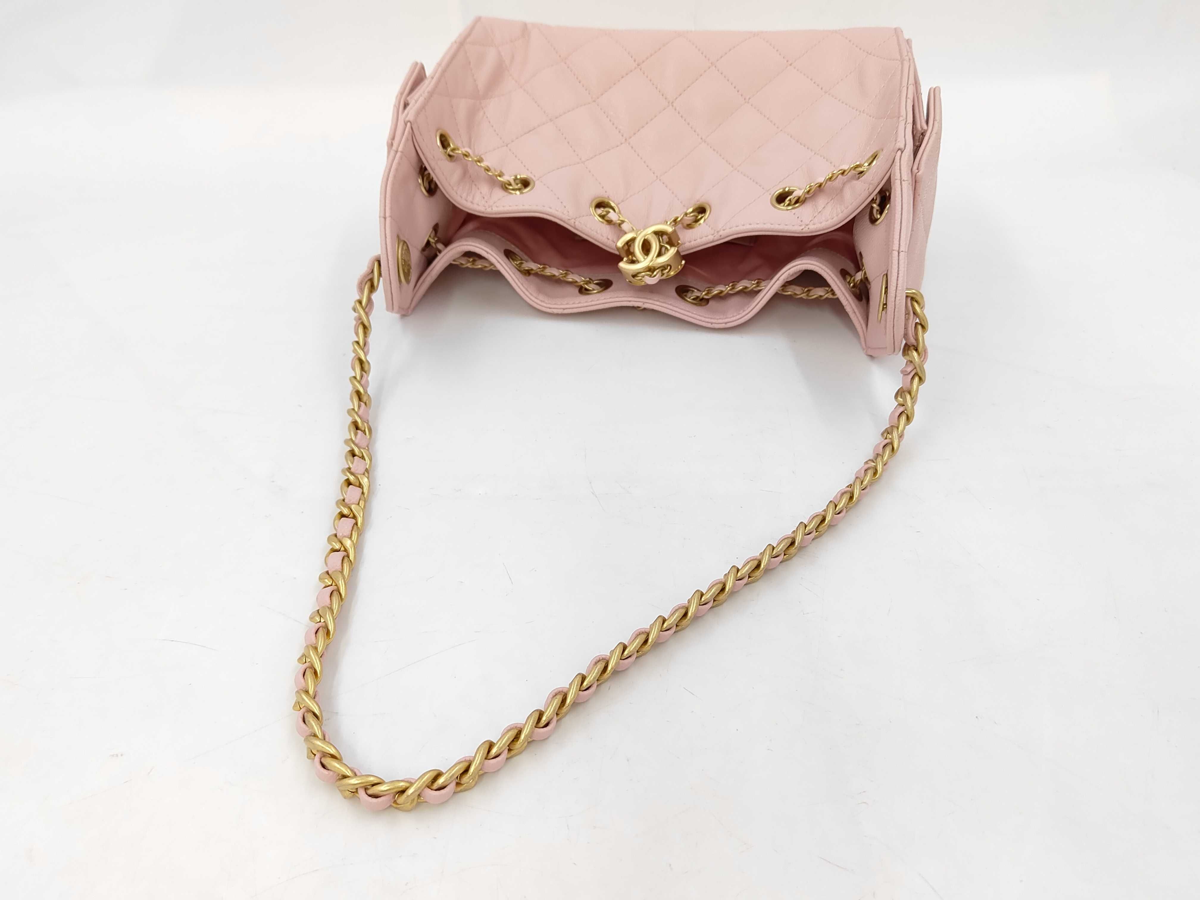Caviar Skin 25 Mini Pink Shoulder Bag — view 3