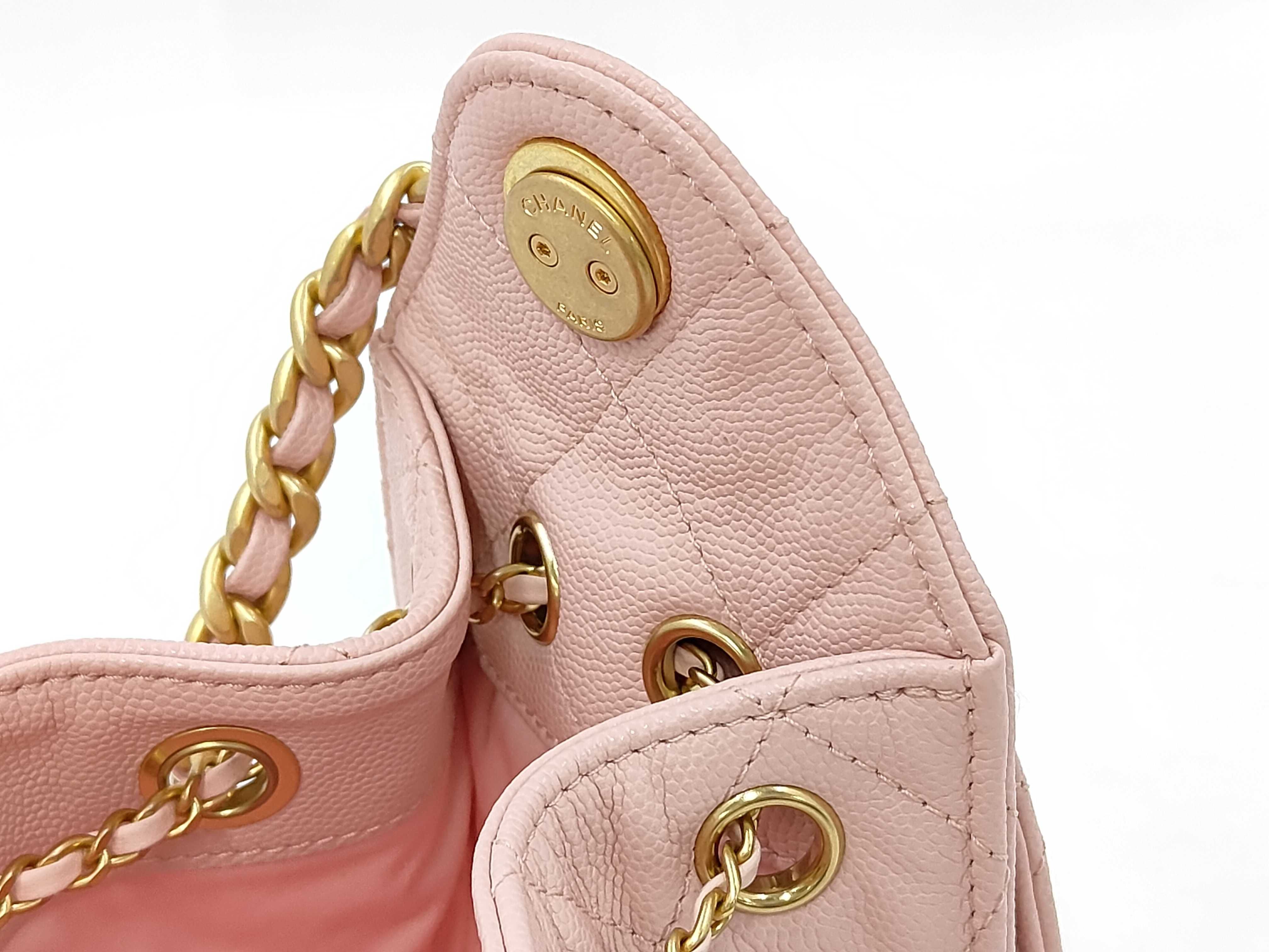 Caviar Skin 25 Mini Pink Shoulder Bag — view 10