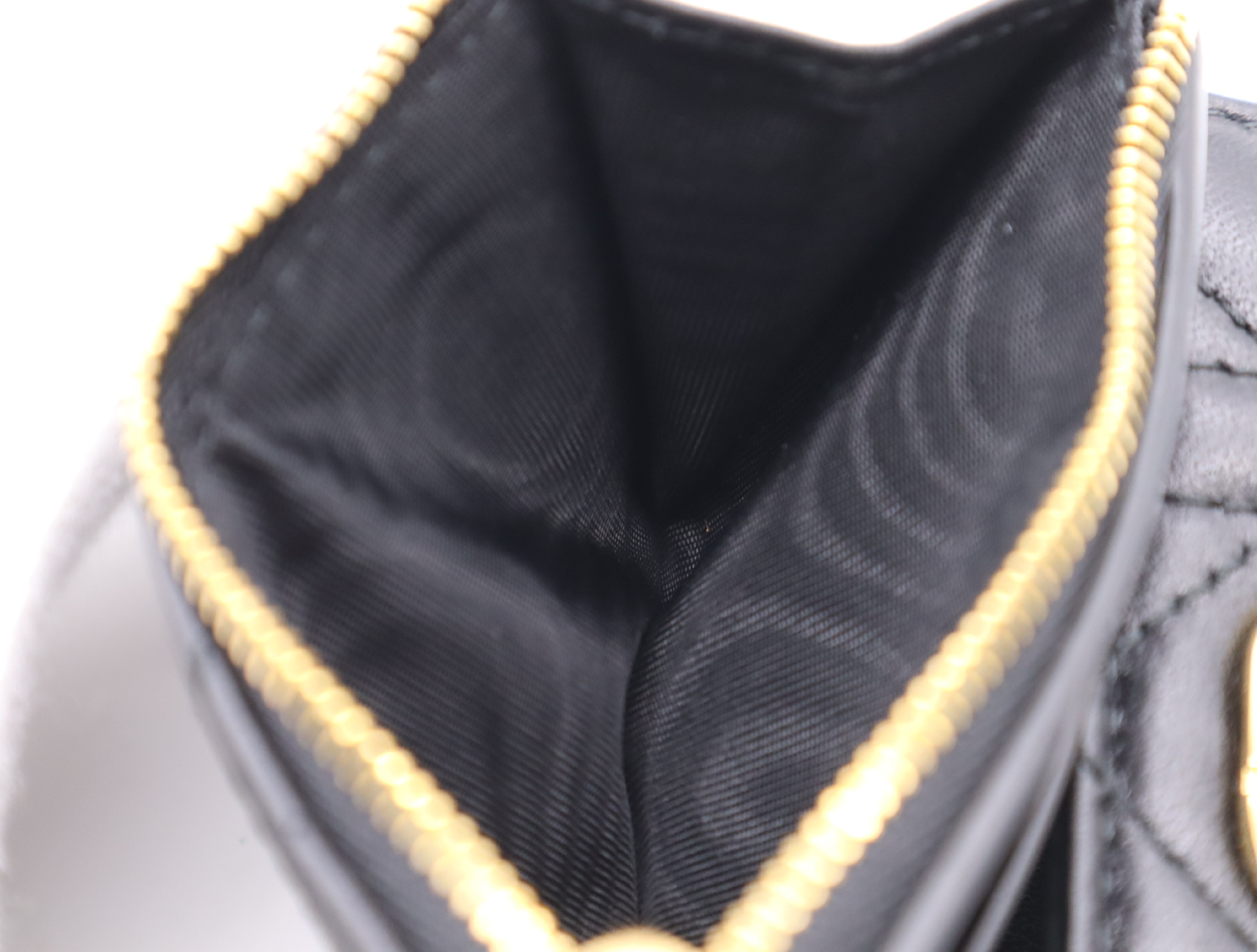 S3105UNJB Lambskin Jolie Hibiscus Wallet, Black, with dust bag and box. — view 11