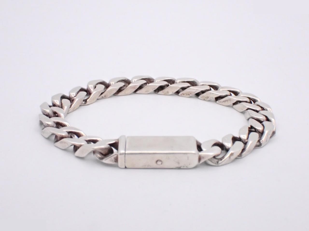 Cuban link bracelet, wrist circumference approximately 18 cm, 925 sterling silver, 37.4 g — view 2