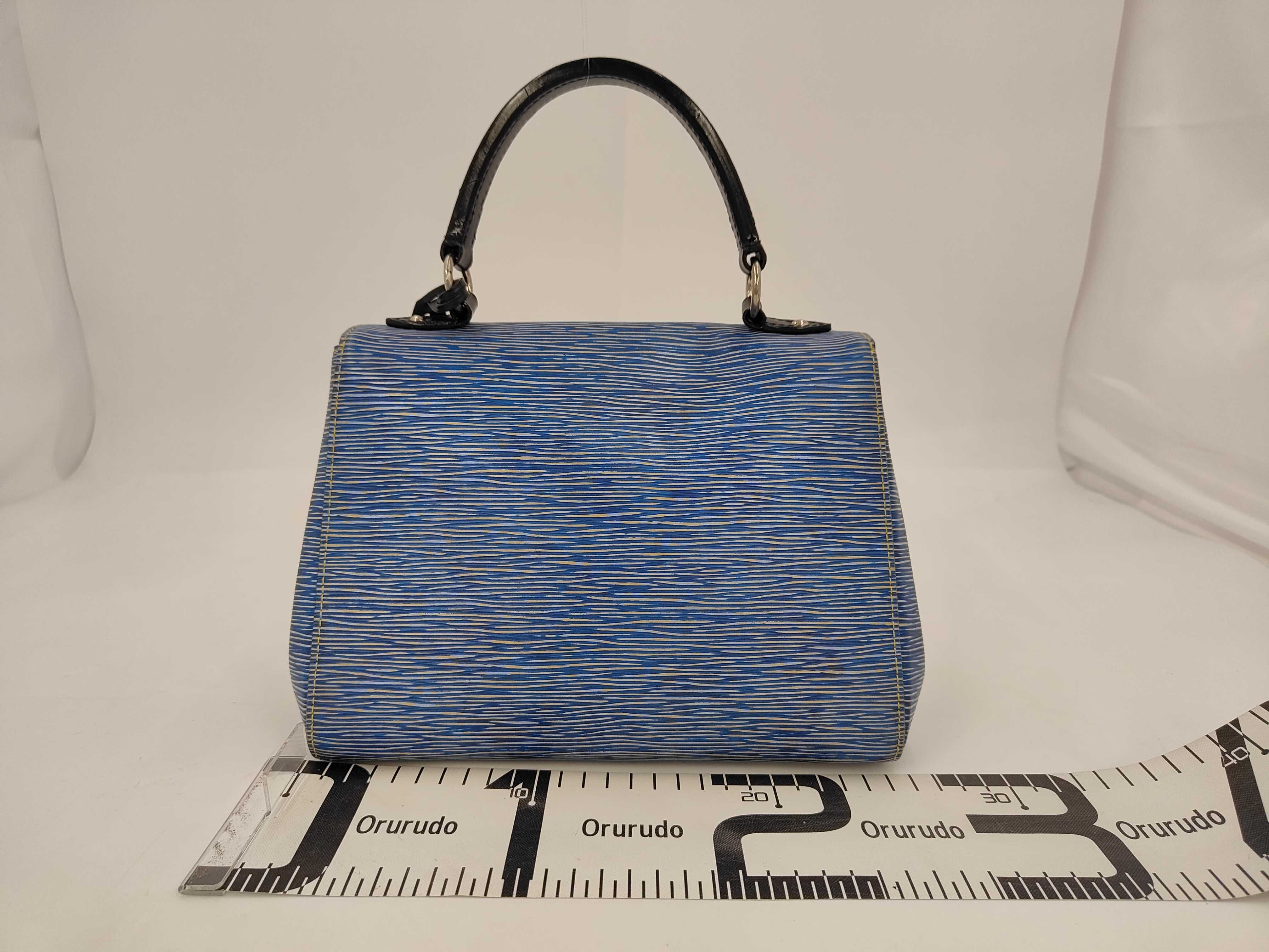 Epi Leather Clooney Handbag (Blue Taiga Leather) M51392 — view 2