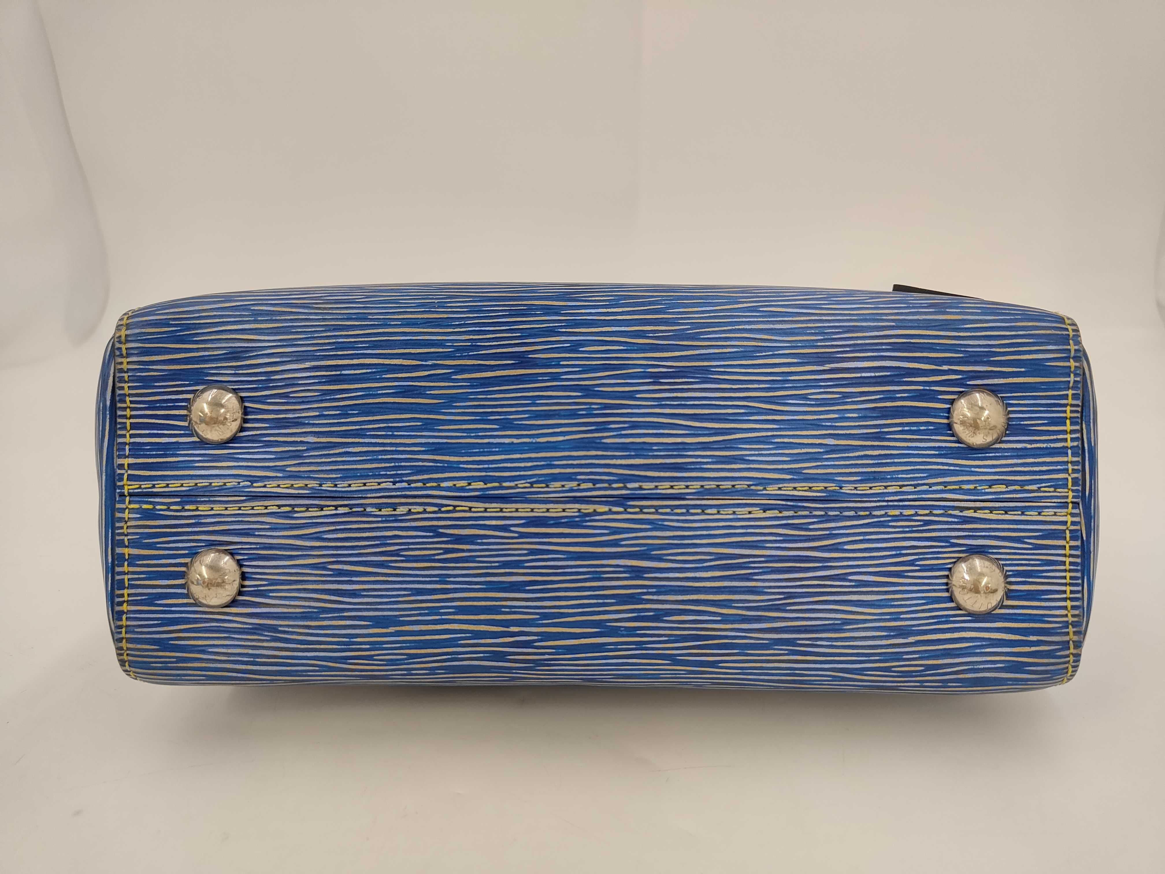 Epi Leather Clooney Handbag (Blue Taiga Leather) M51392 — view 3