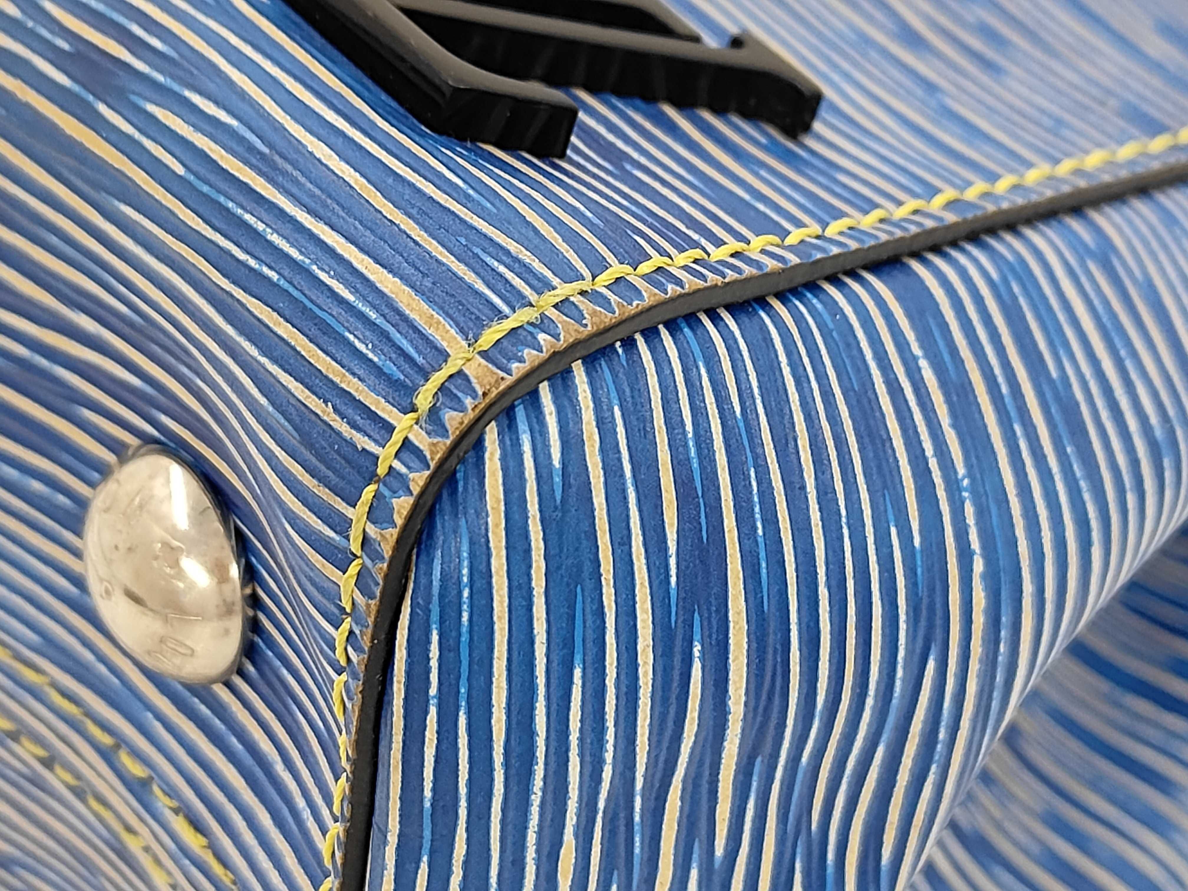 Epi Leather Clooney Handbag (Blue Taiga Leather) M51392 — view 4