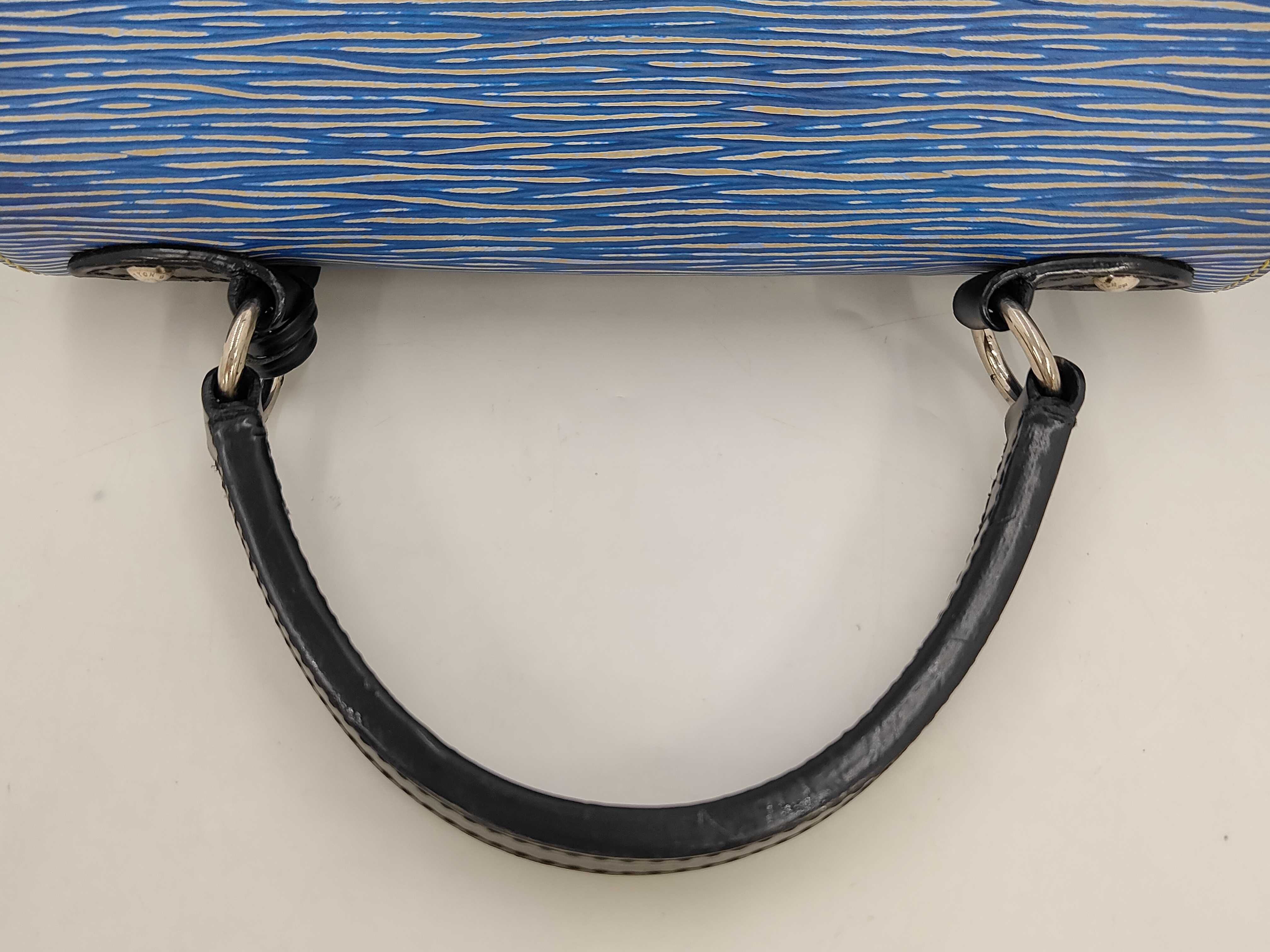 Epi Leather Clooney Handbag (Blue Taiga Leather) M51392 — view 5