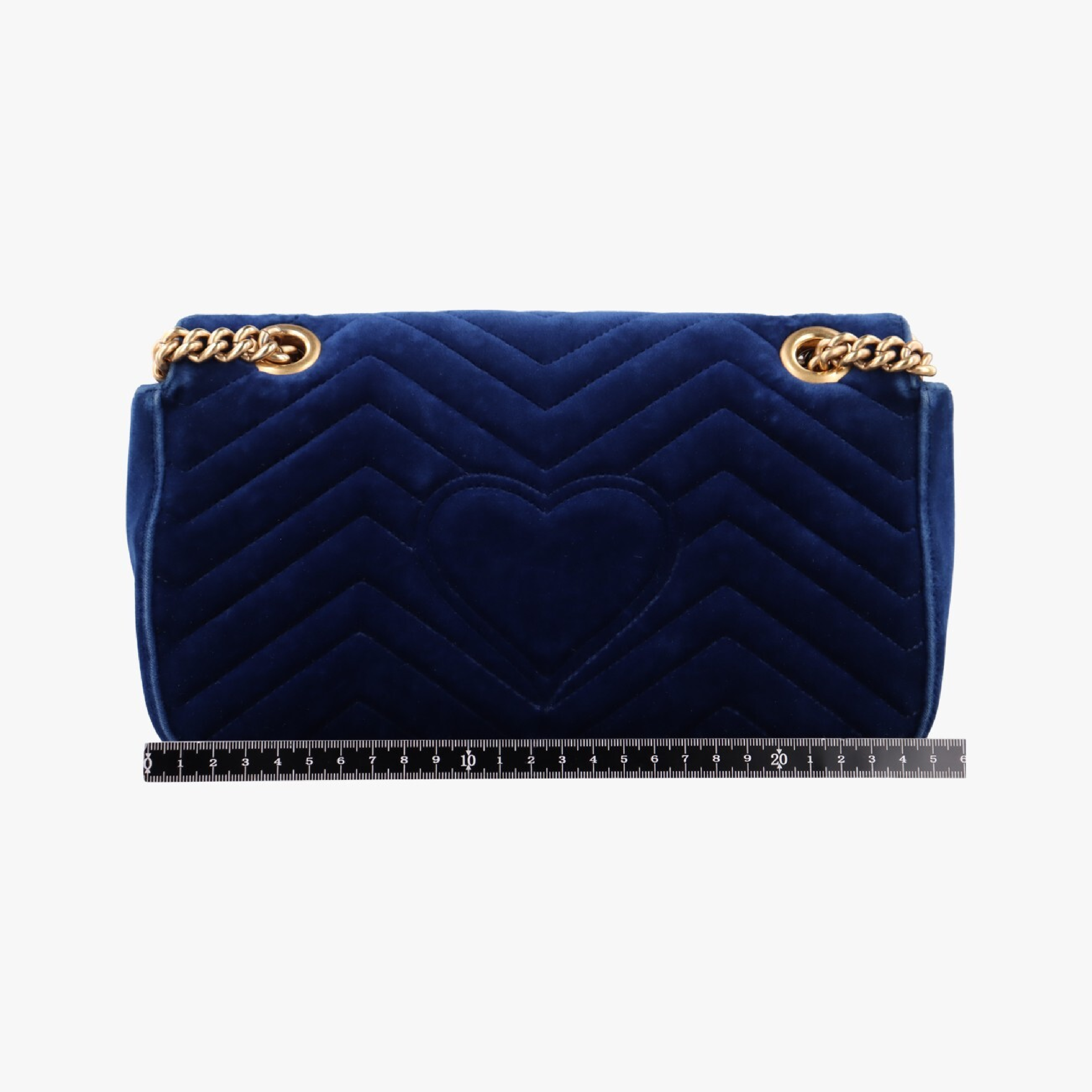 GG Marmont Navy x Multicolor Velour Shoulder Bag 443497 G026102843 — view 2