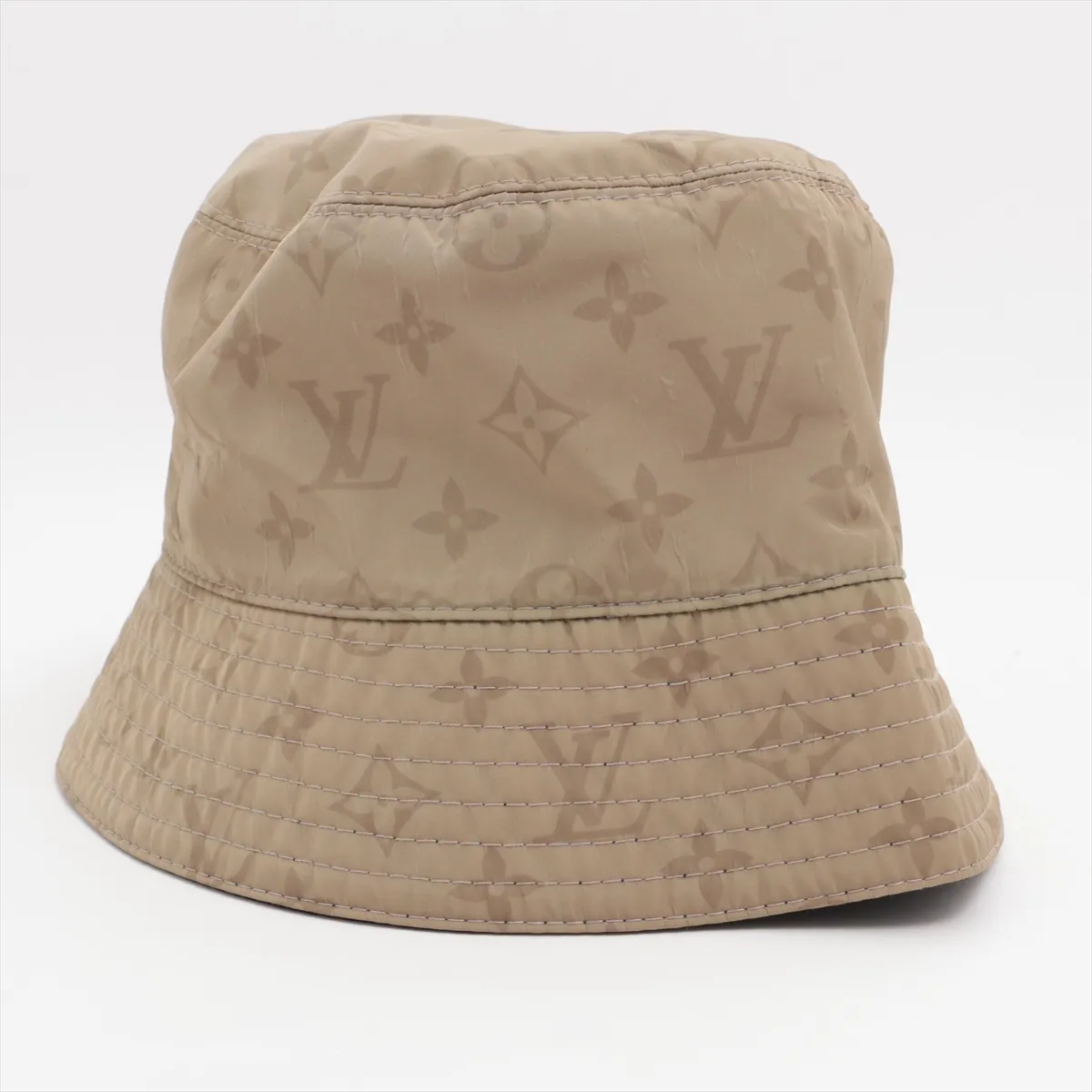 Chapeau Monogram Rain WA3272 Hat, Nylon, Khaki x Green. Shows signs of wear, — view 2
