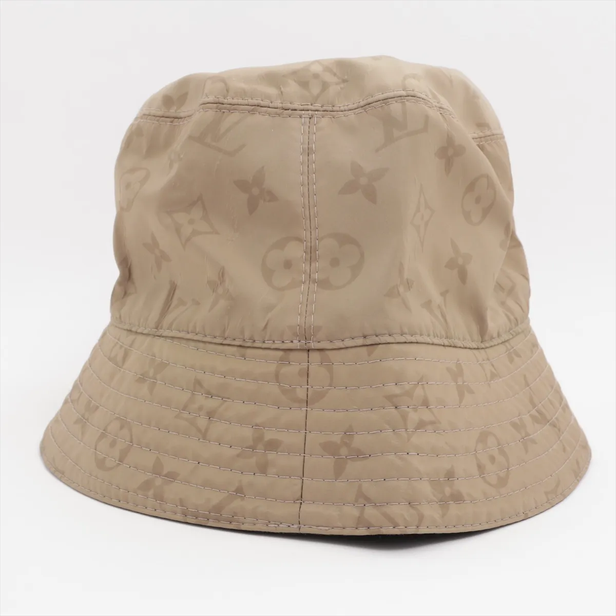 Chapeau Monogram Rain WA3272 Hat, Nylon, Khaki x Green. Shows signs of wear, — view 3