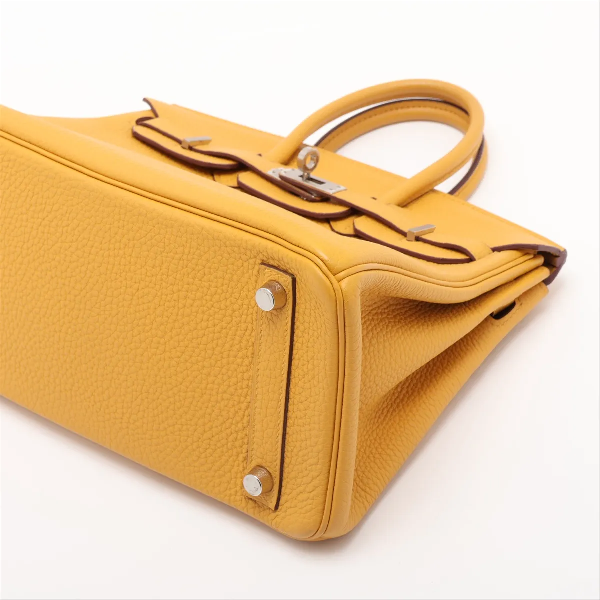 [Individually packaged] Hermes Birkin 25 Retourne Togo Jaune Ambre Silver Hardware Y: 2020 — view 3