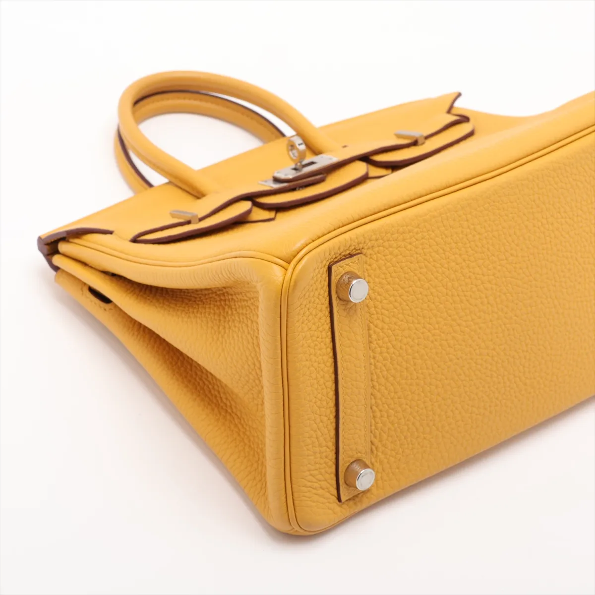 [Individually packaged] Hermes Birkin 25 Retourne Togo Jaune Ambre Silver Hardware Y: 2020 — view 4