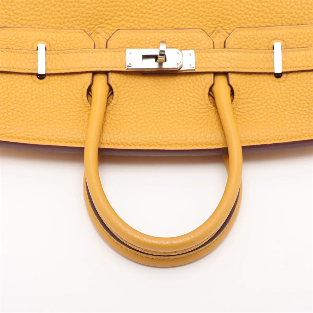 [Individually packaged] Hermes Birkin 25 Retourne Togo Jaune Ambre Silver Hardware Y: 2020 — view 5