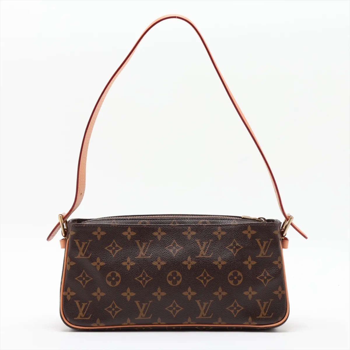 Monogram Vivacite MM M51164 Brown, various parts of the vachetta leather have been repaired by an aftermarket company. — view 2