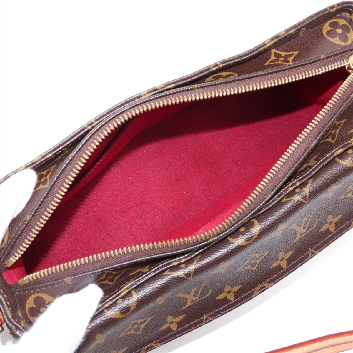 Monogram Vivacite MM M51164 Brown, various parts of the vachetta leather have been repaired by an aftermarket company. — view 6