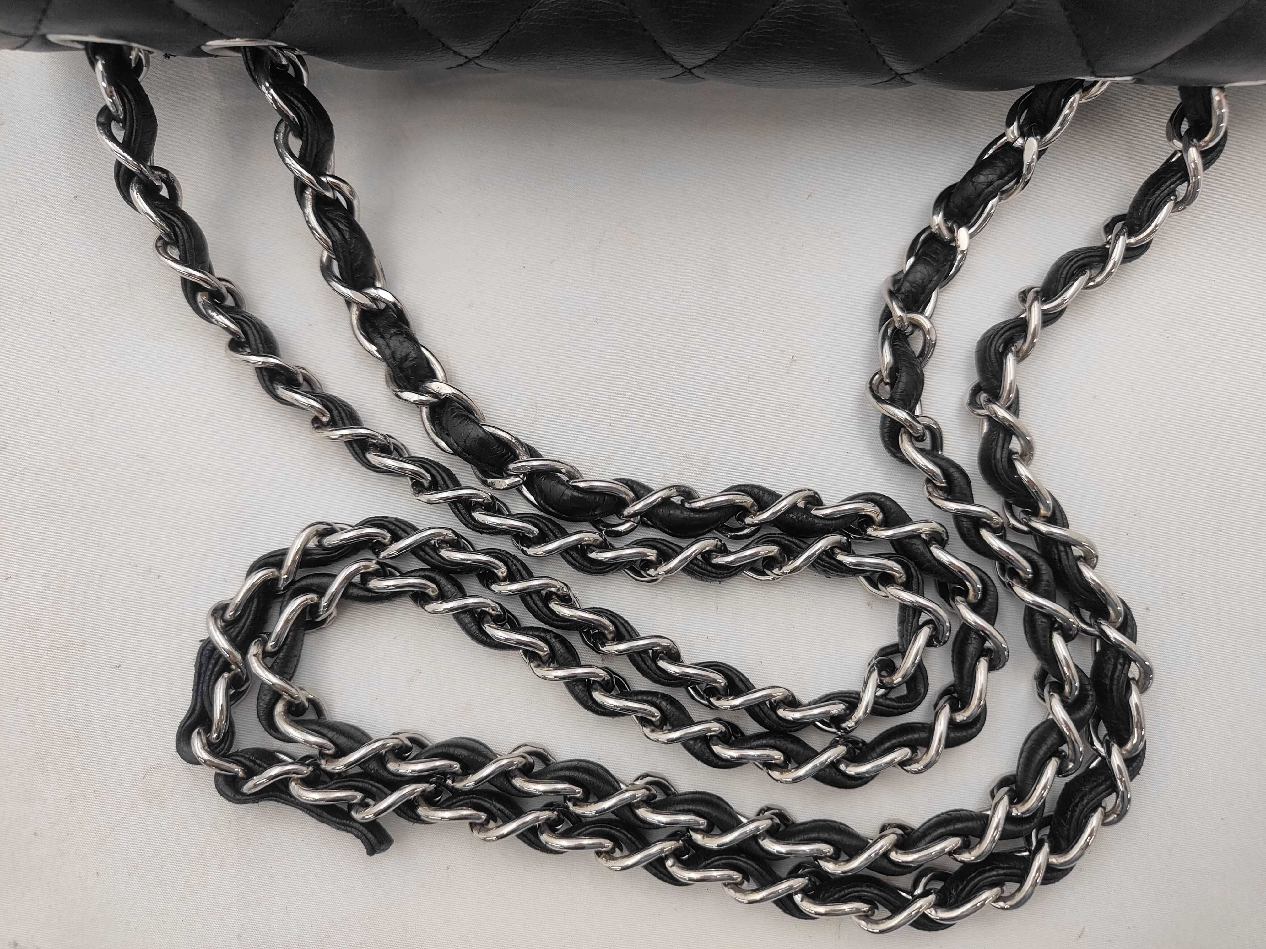 Chain Shoulder Bag, Lambskin, Black and Silver, Matelassé, Series 13 (Shoulder Bag) — view 3