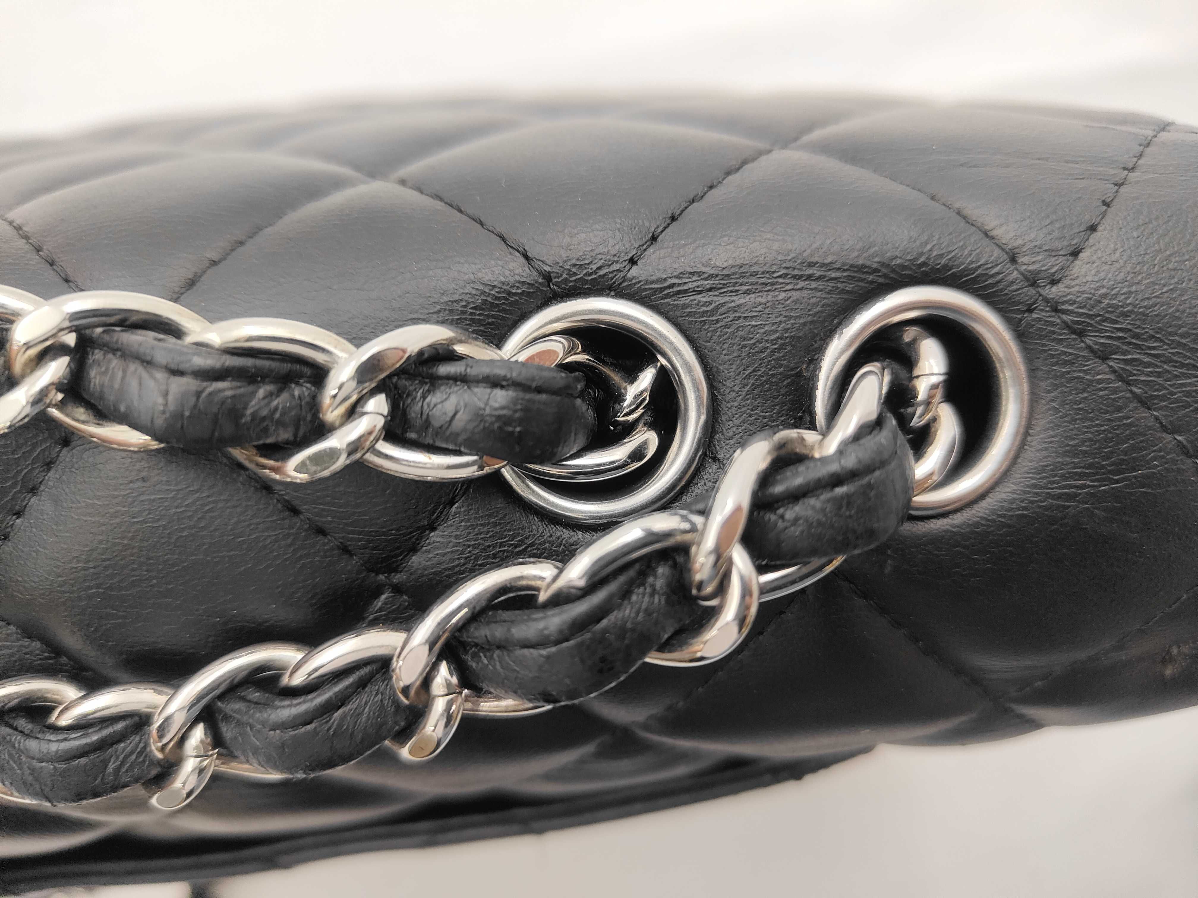 Chain Shoulder Bag, Lambskin, Black and Silver, Matelassé, Series 13 (Shoulder Bag) — view 5