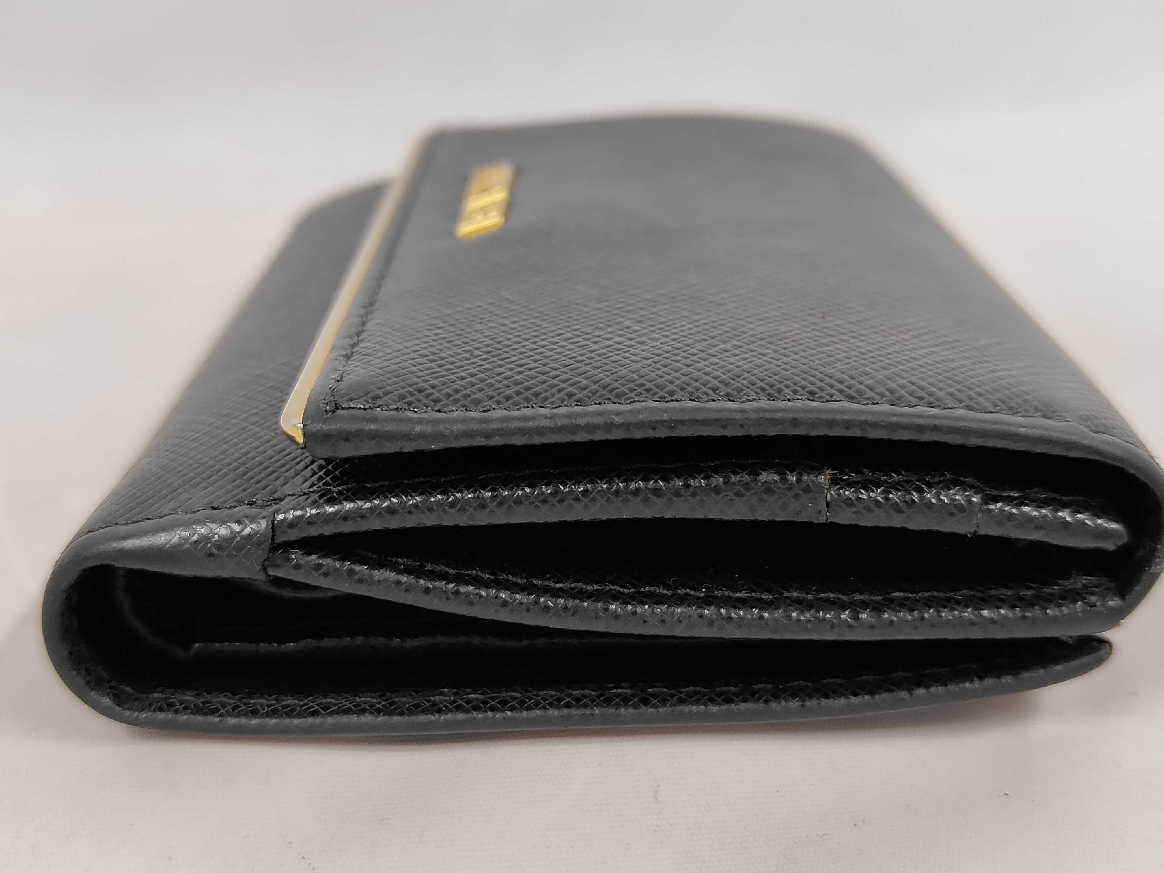 bi-fold wallet, Saffiano leather, black. — view 5