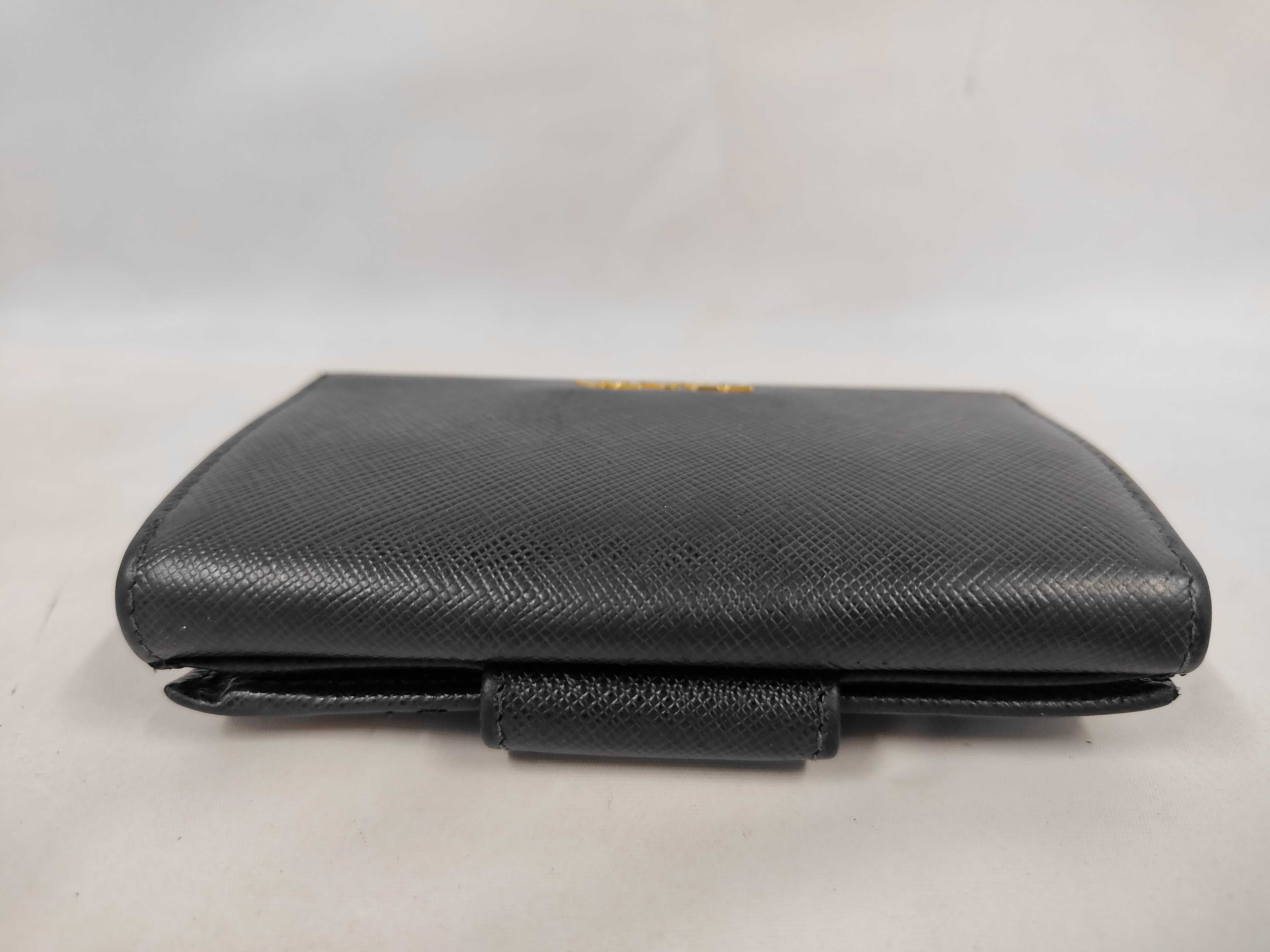 bi-fold wallet, Saffiano leather, black. — view 6