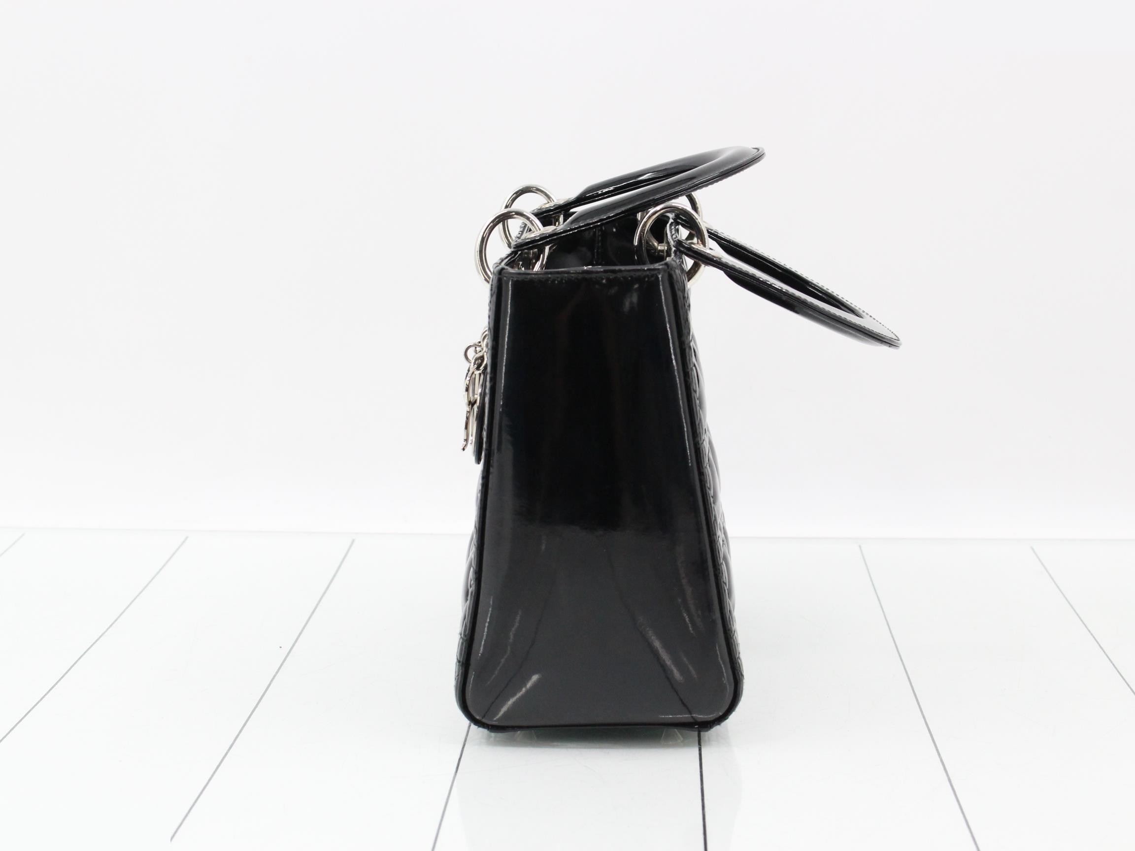 Lady Dior Cannage 2-Way Black Shoulder/Handbag — view 3