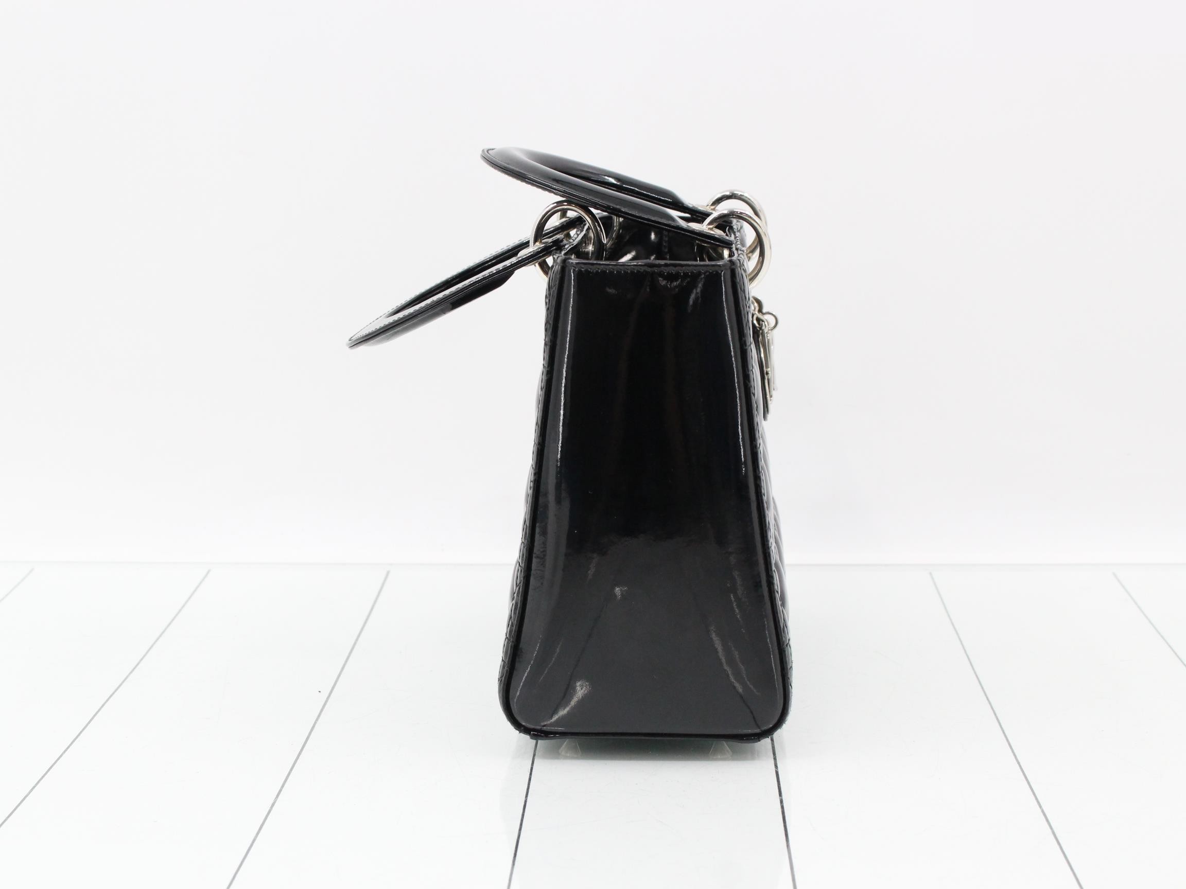 Lady Dior Cannage 2-Way Black Shoulder/Handbag — view 4