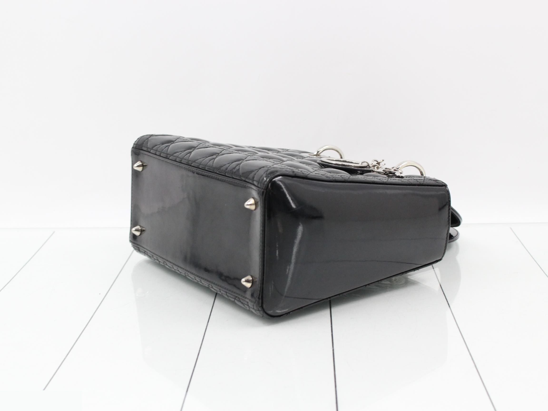 Lady Dior Cannage 2-Way Black Shoulder/Handbag — view 6