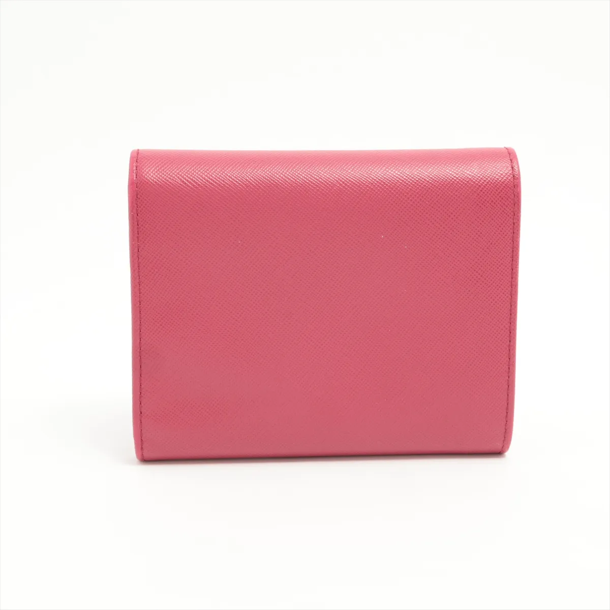 Saffiano Metal 1M0170 Leather Compact Wallet Pink — view 2
