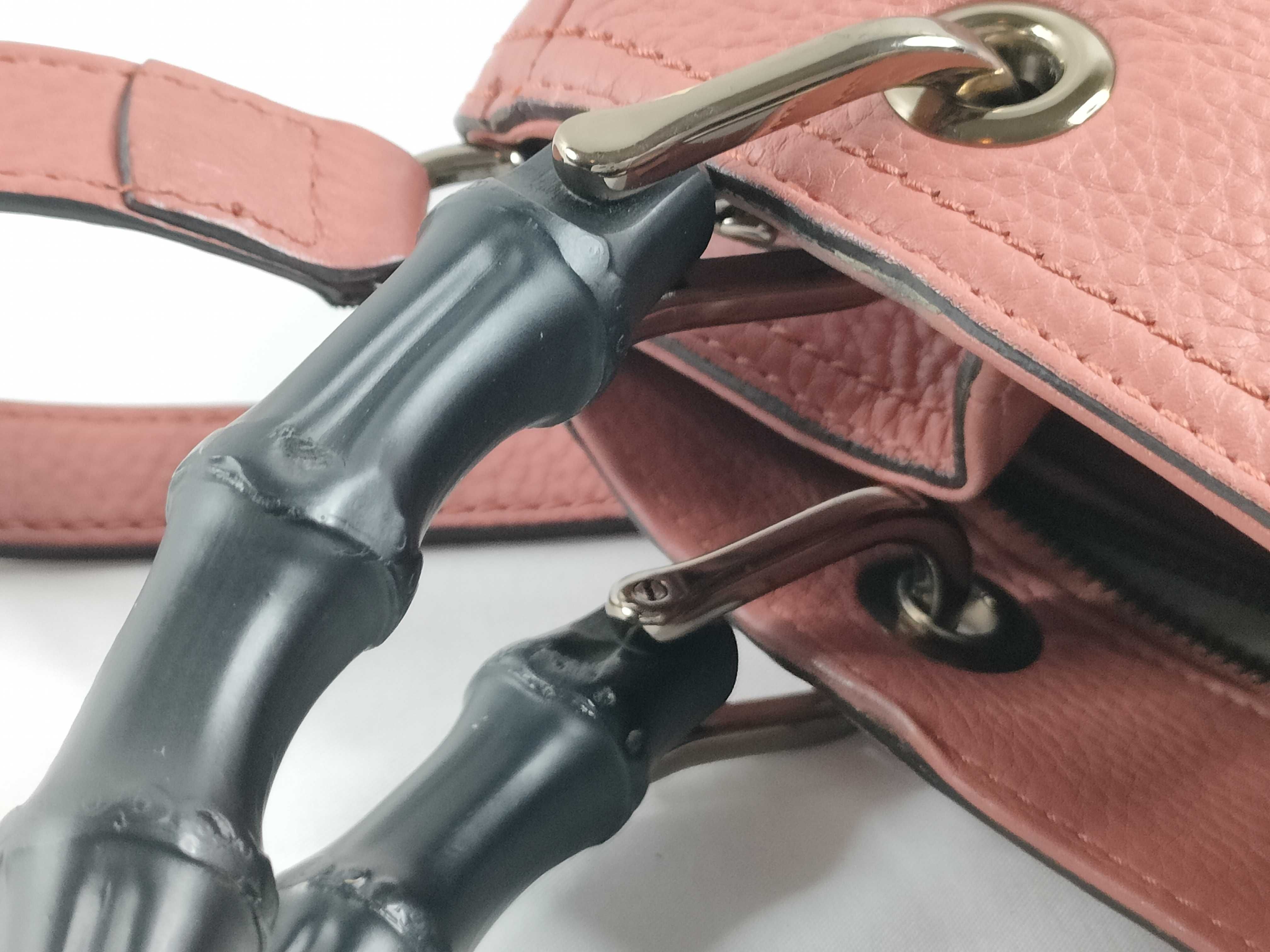Bamboo Small Tote Bag Pink 336032 Handbag — view 8