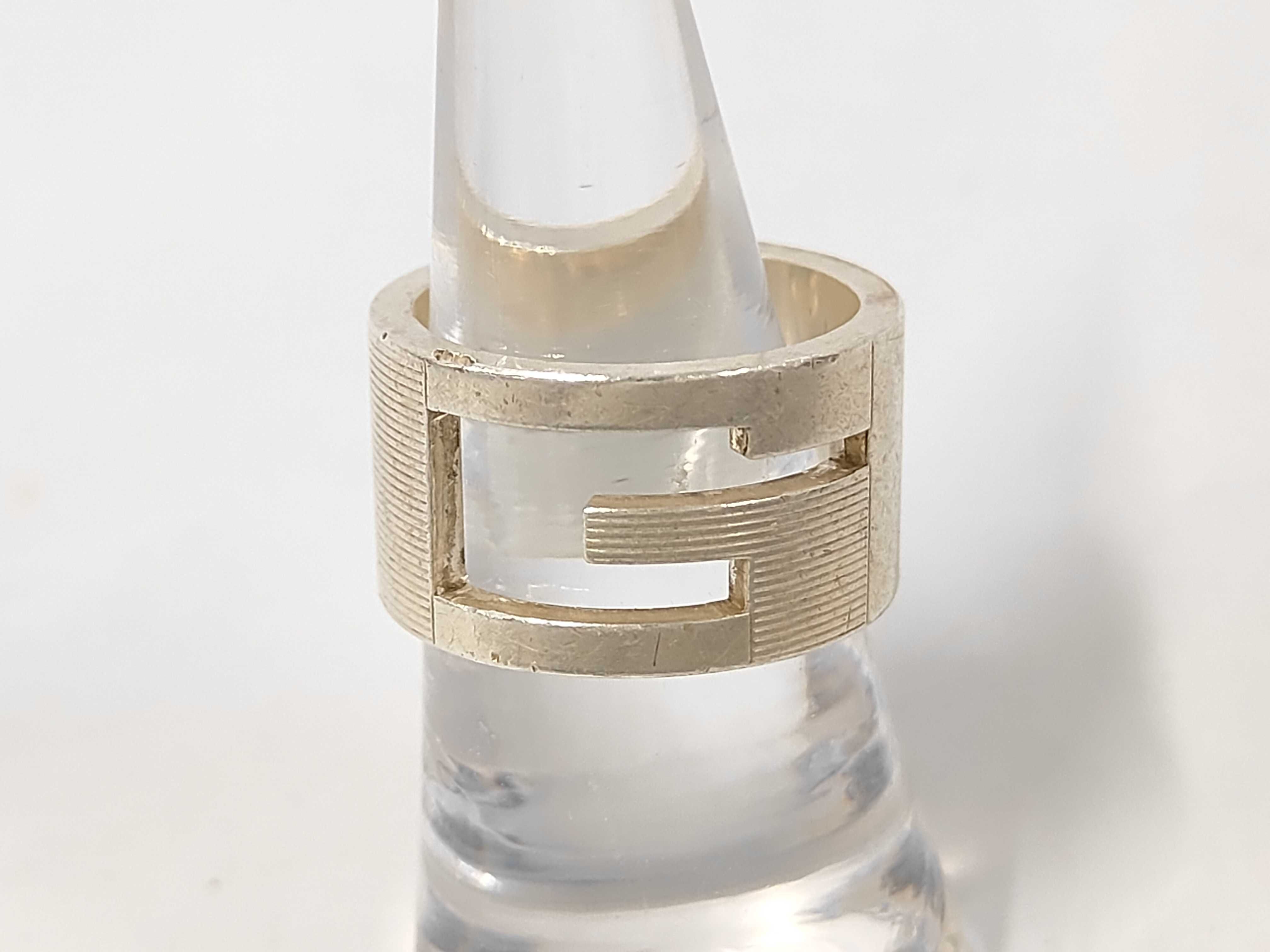 925 Ring Branded Cutout G Ring