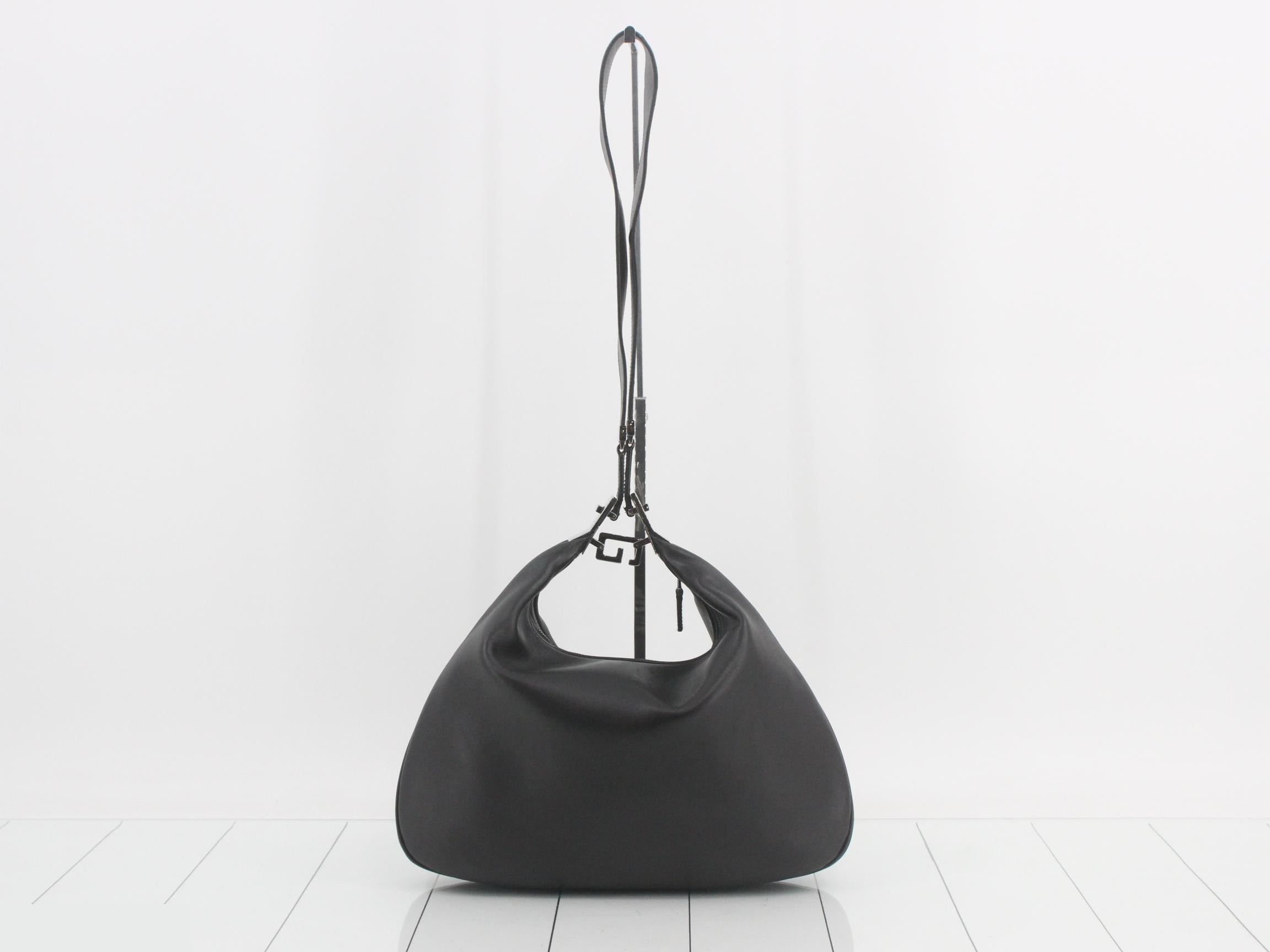 Leather Hobo Shoulder Bag — view 2