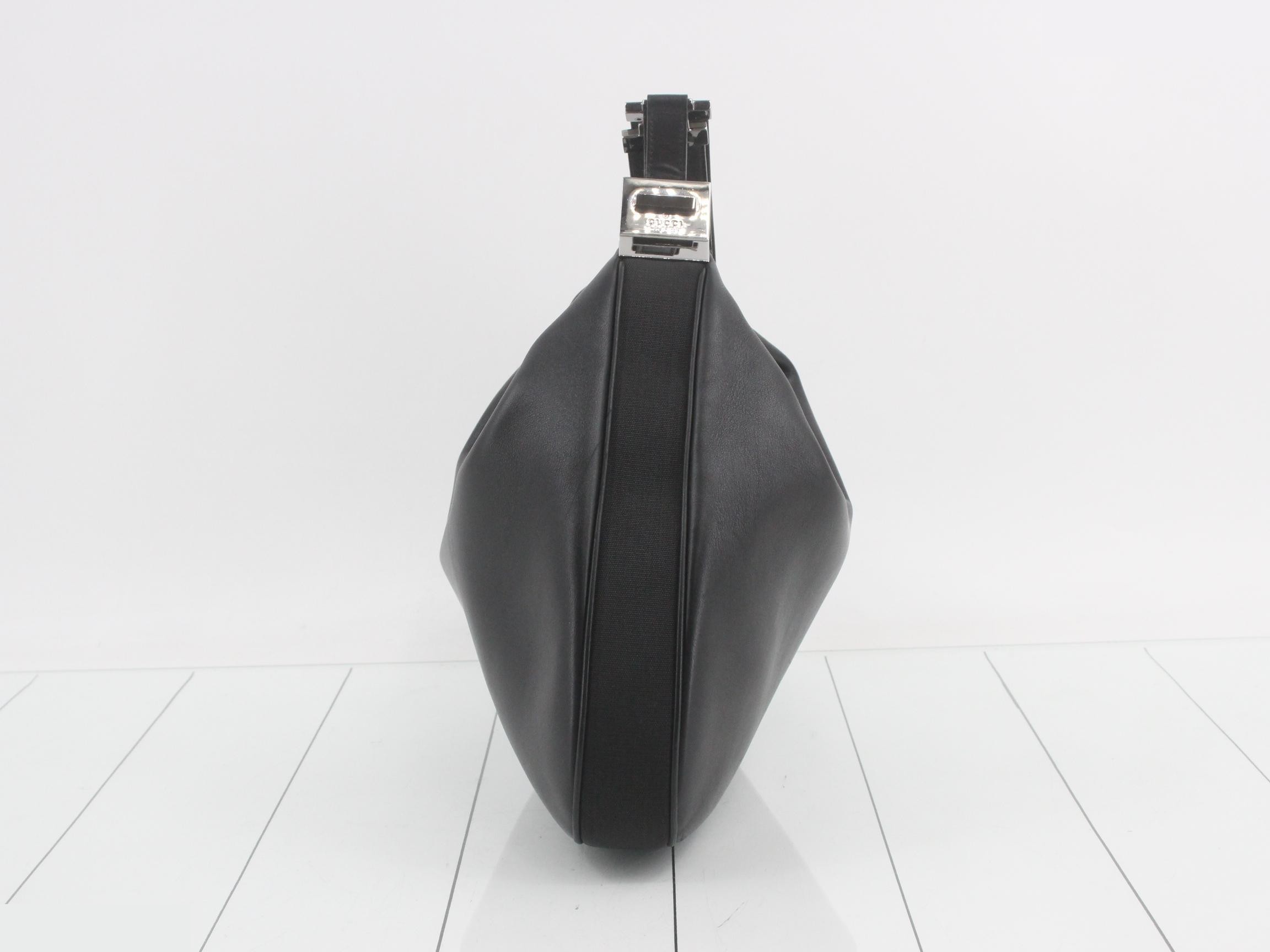 Leather Hobo Shoulder Bag — view 3