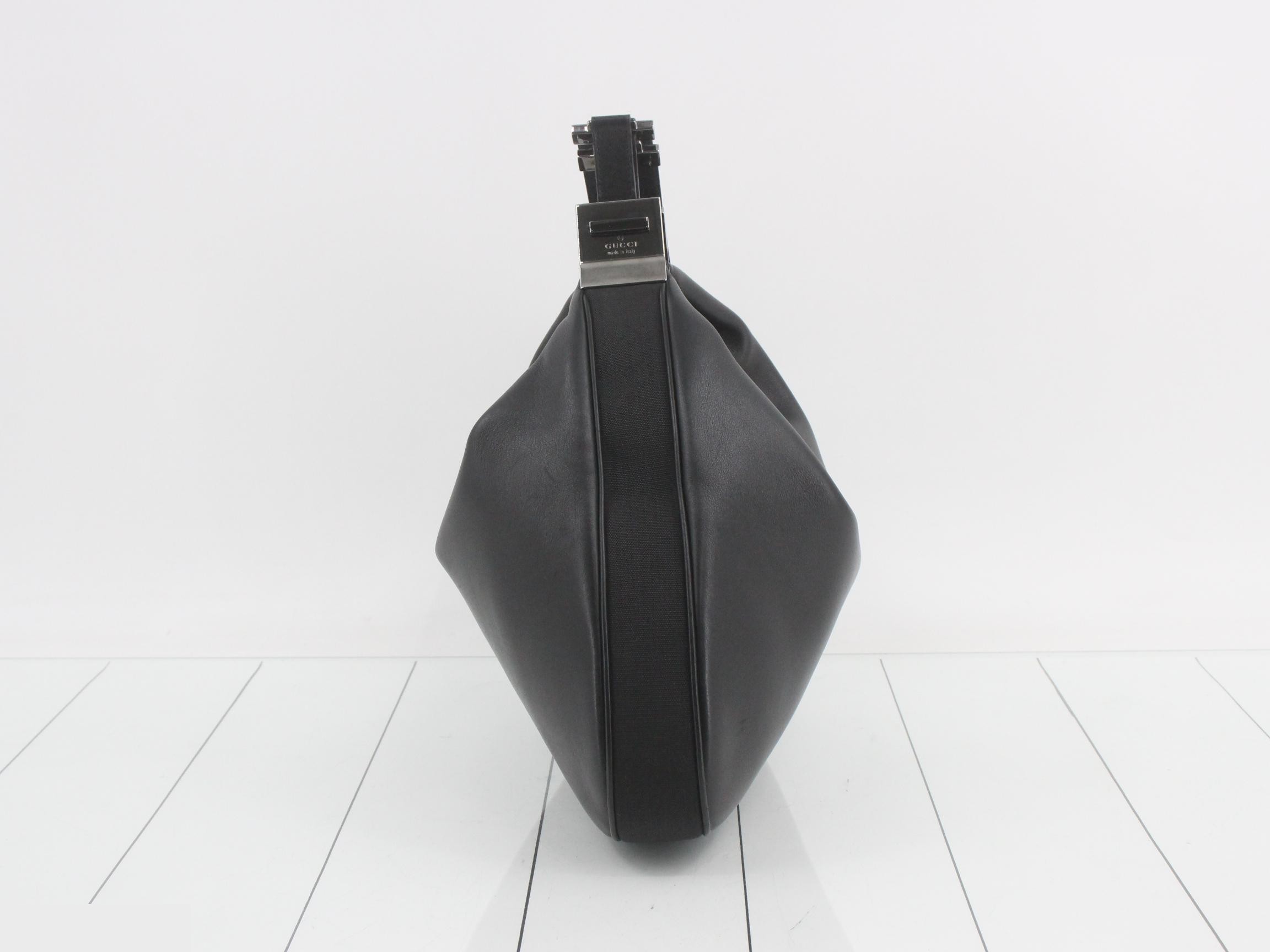 Leather Hobo Shoulder Bag — view 4