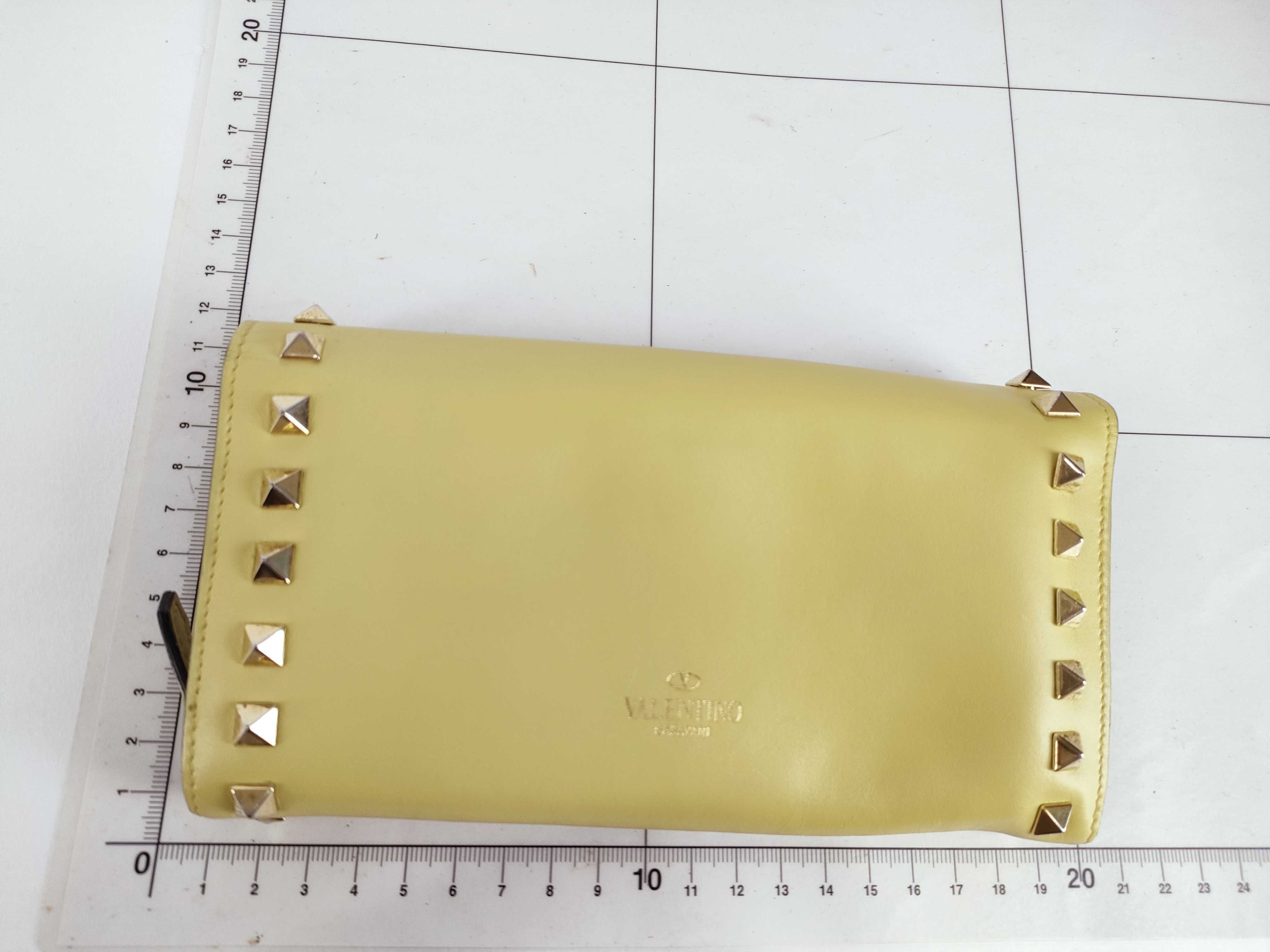 Rockstud Clutch Bag, Yellow Wallet — view 2