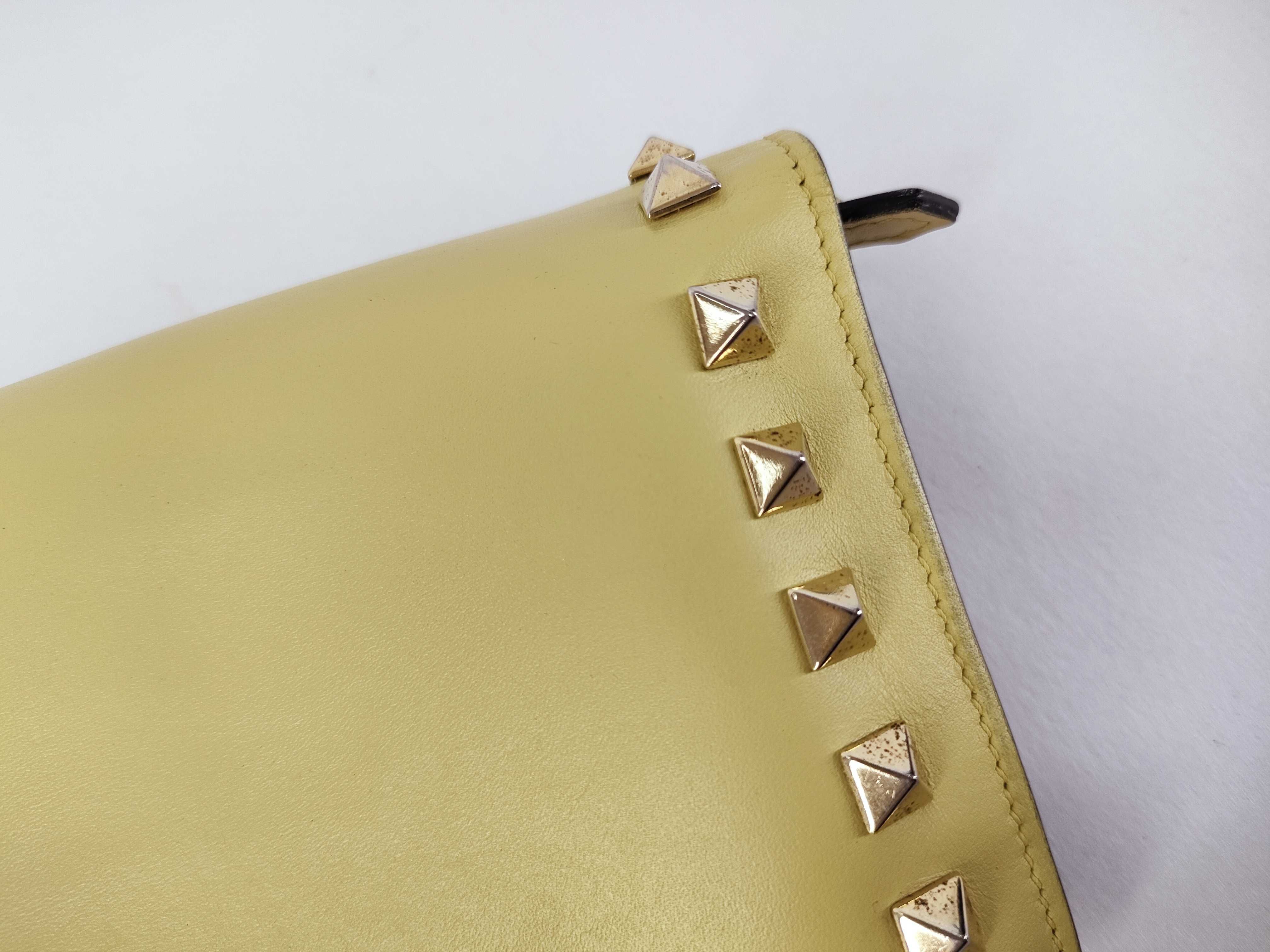 Rockstud Clutch Bag, Yellow Wallet — view 15