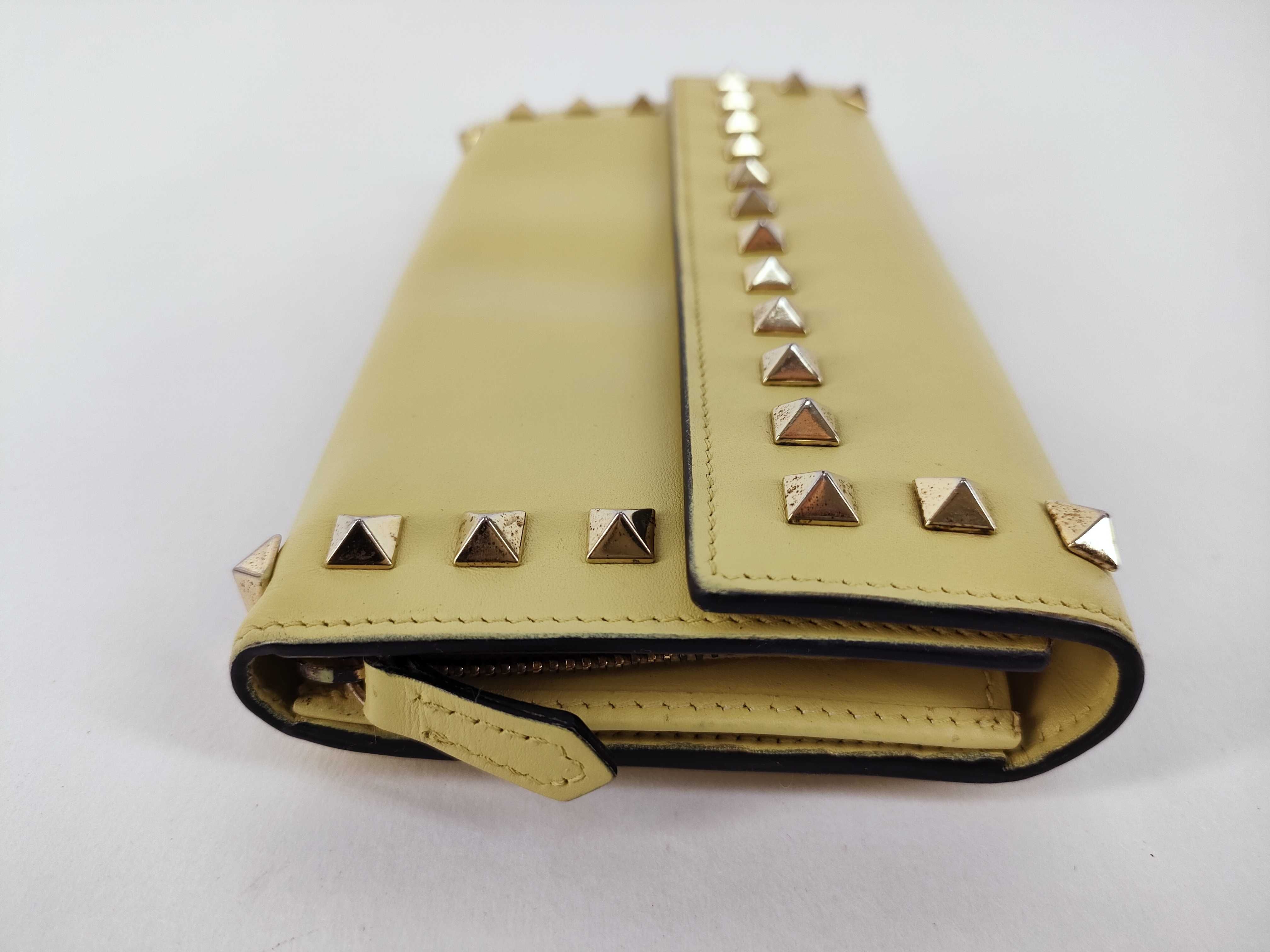Rockstud Clutch Bag, Yellow Wallet — view 4