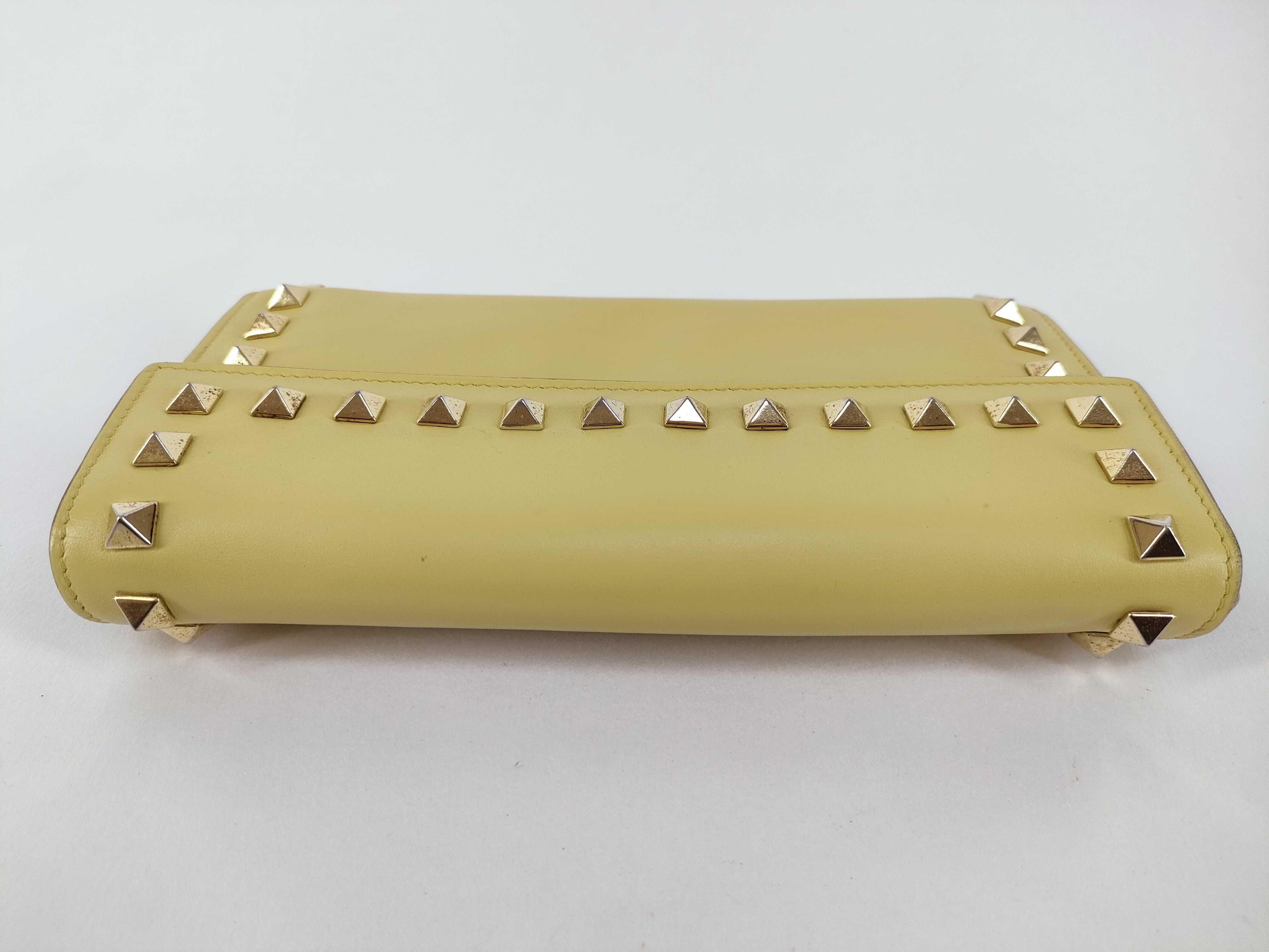 Rockstud Clutch Bag, Yellow Wallet — view 5