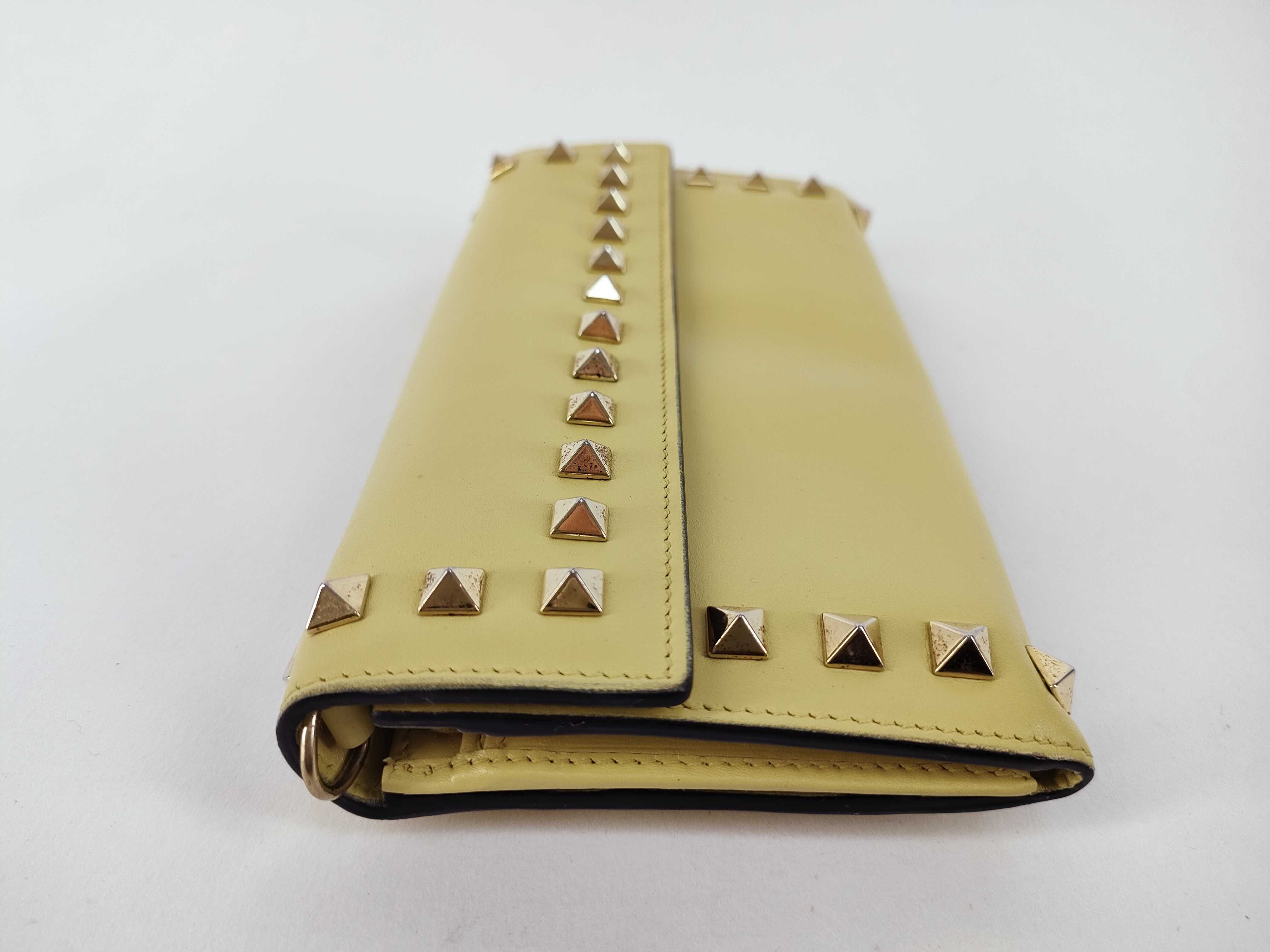 Rockstud Clutch Bag, Yellow Wallet — view 6