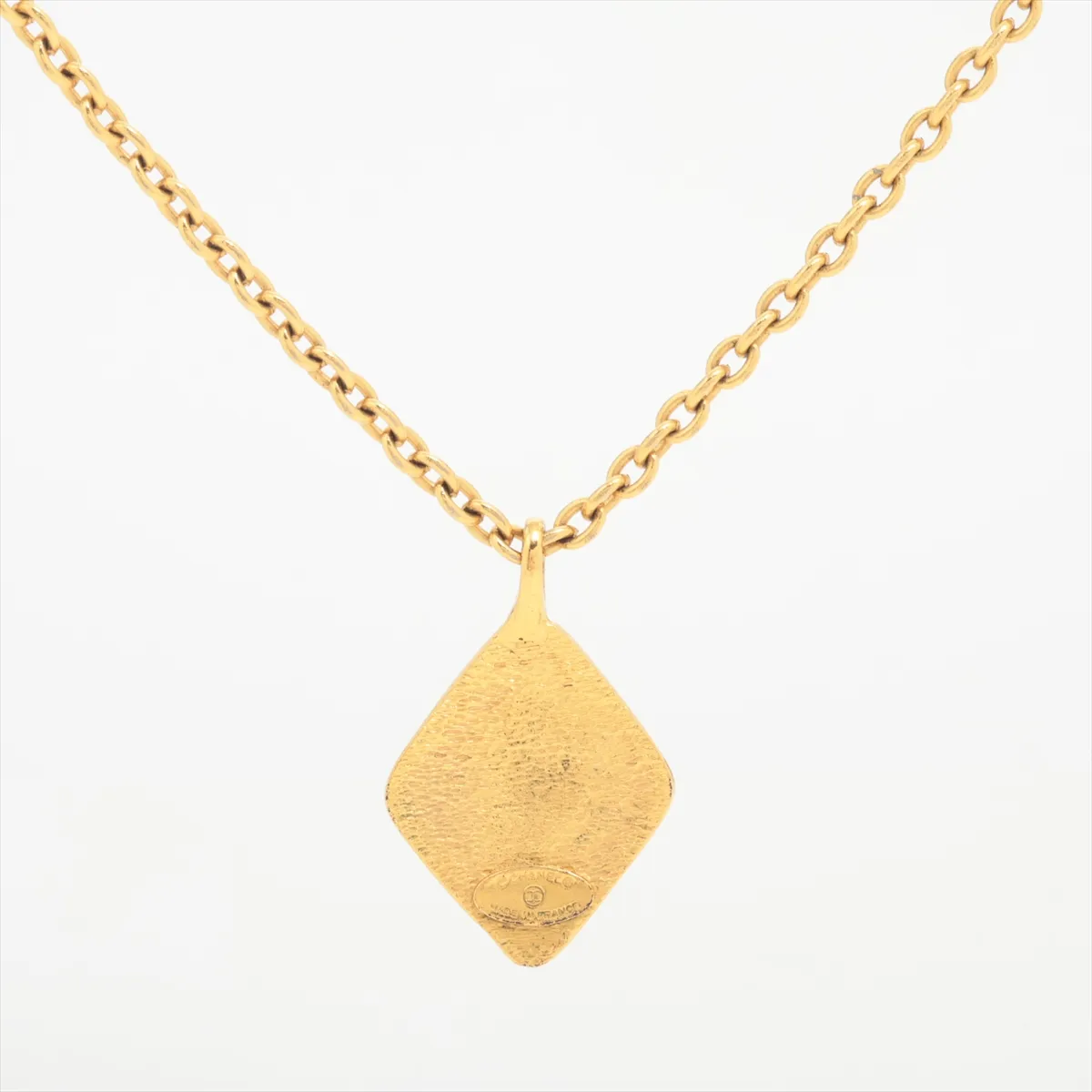 Coco Mark Necklace, GP Gold. Shows signs of wear including — view 2
