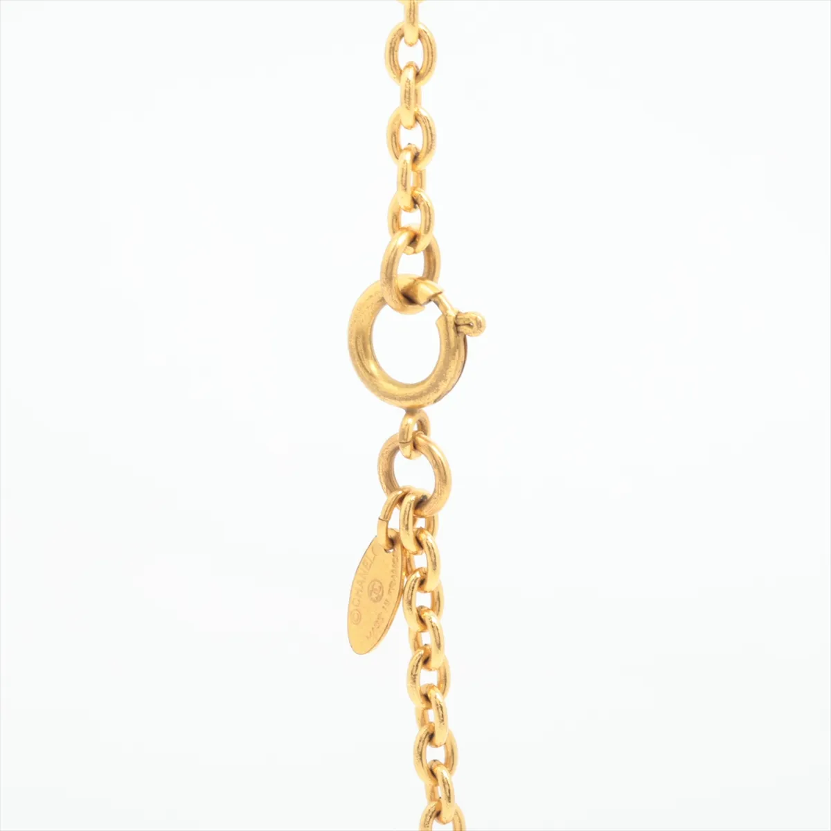 Coco Mark Necklace, GP Gold. Shows signs of wear including — view 3