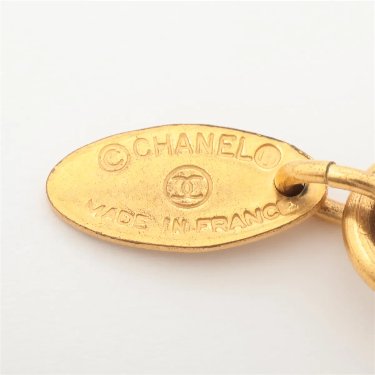 Coco Mark Necklace, GP Gold. Shows signs of wear including — view 4